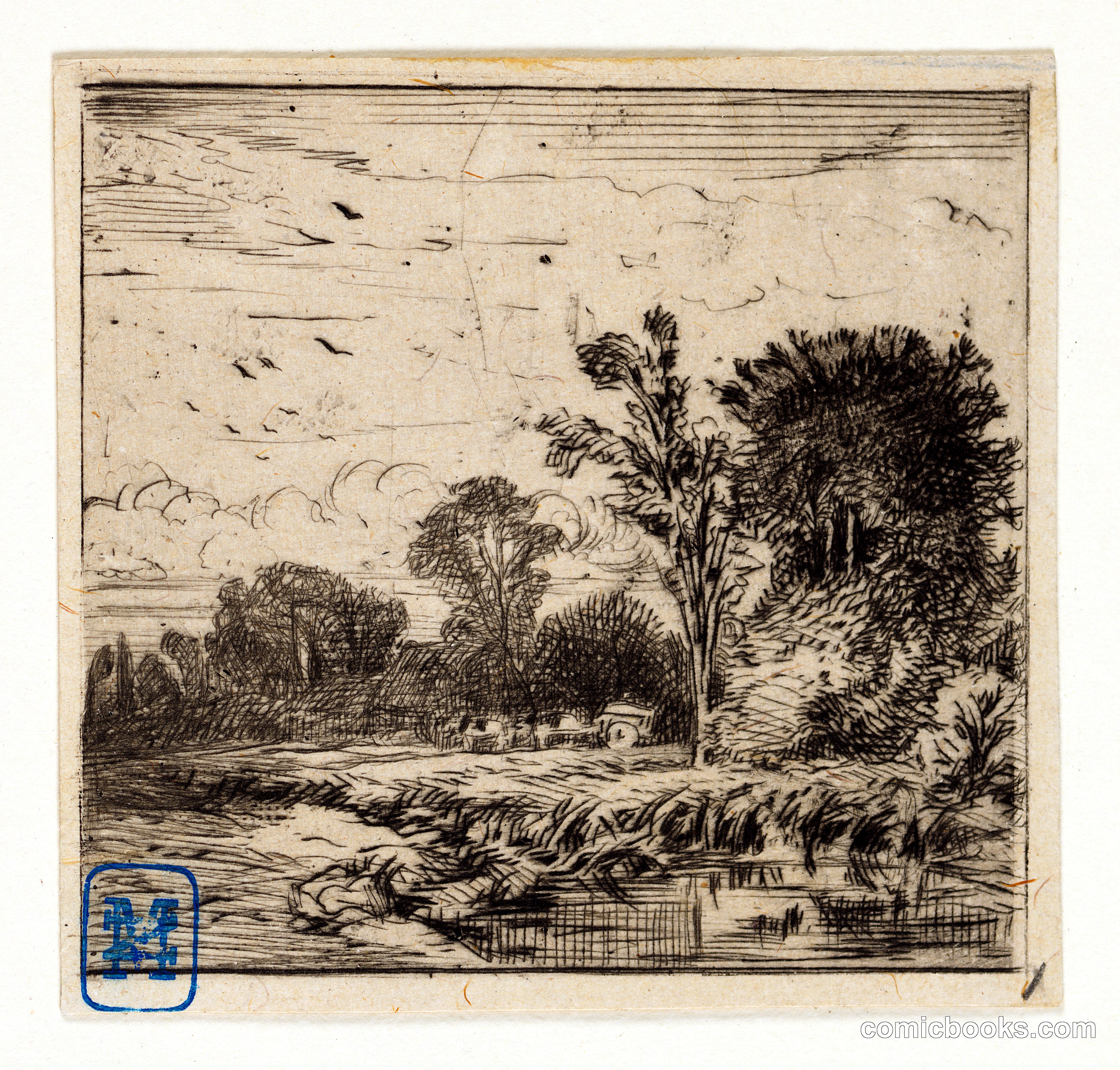 Pastoral Landscape with Figures and Water