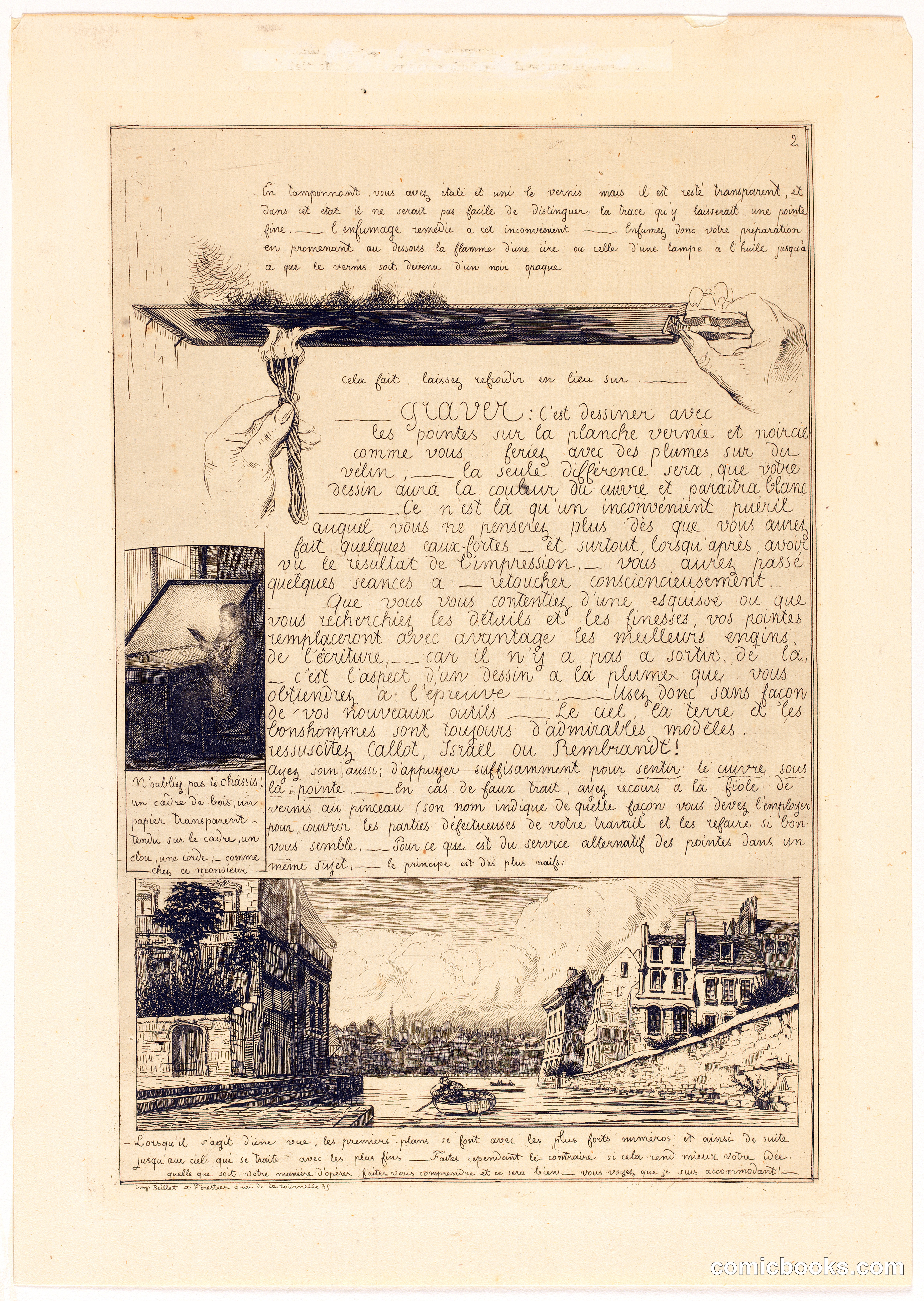 Lettre sur les Éléments de la Gravure à l'Eauforte (Letter on the Elements of Etching), Page 2