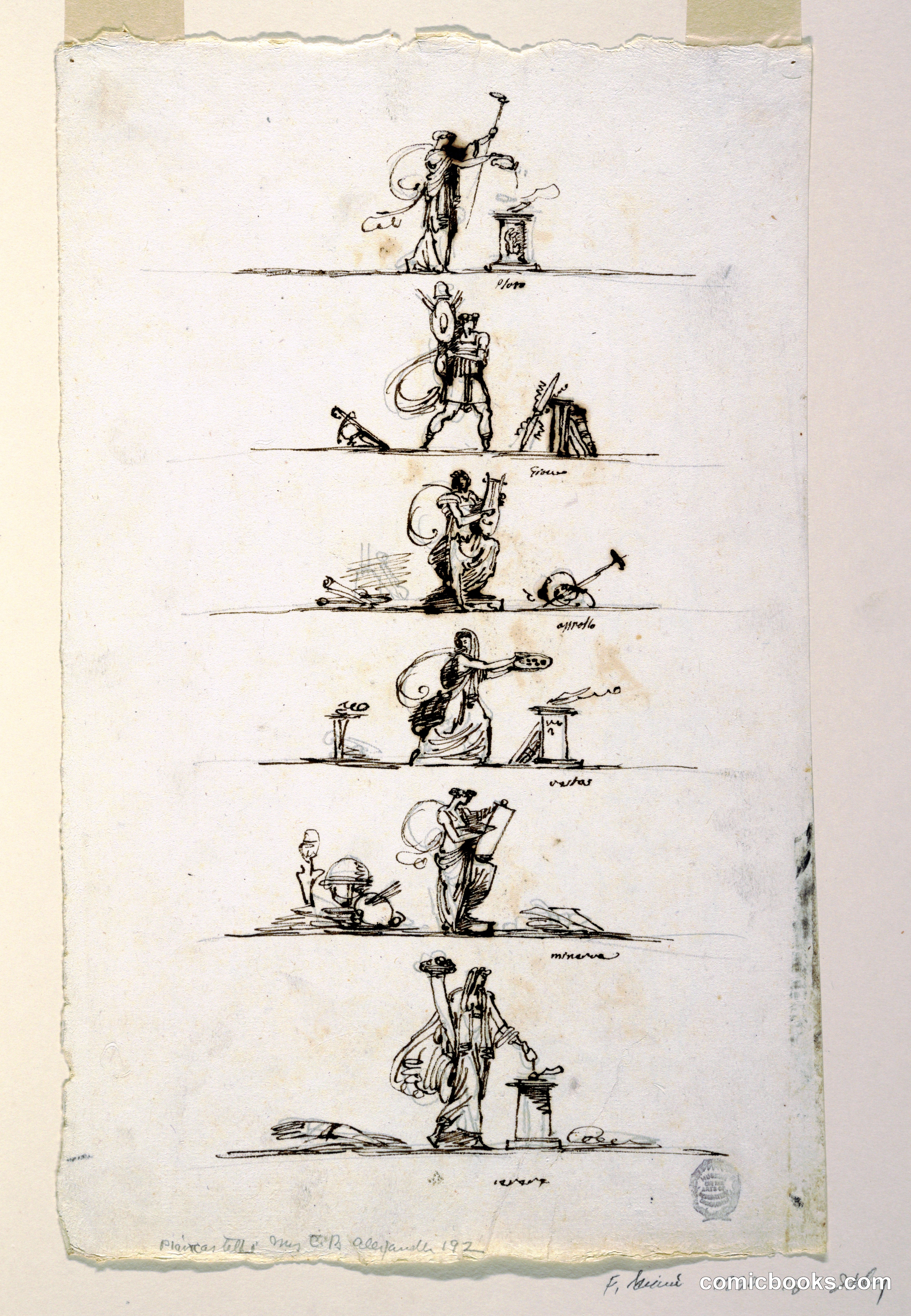 Six Antique Gods and Goddesses