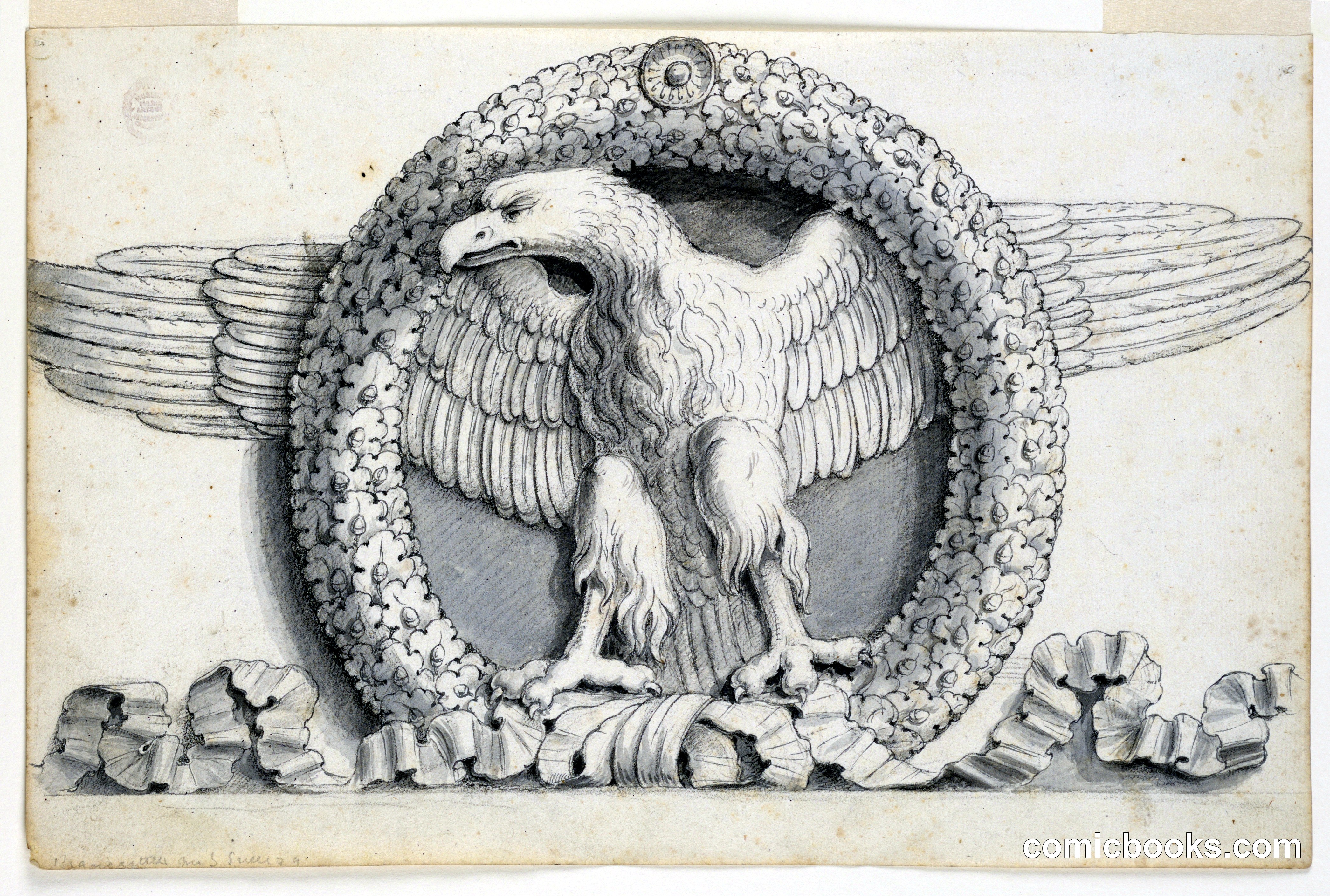 Oak Leaf Wreath with Eagle