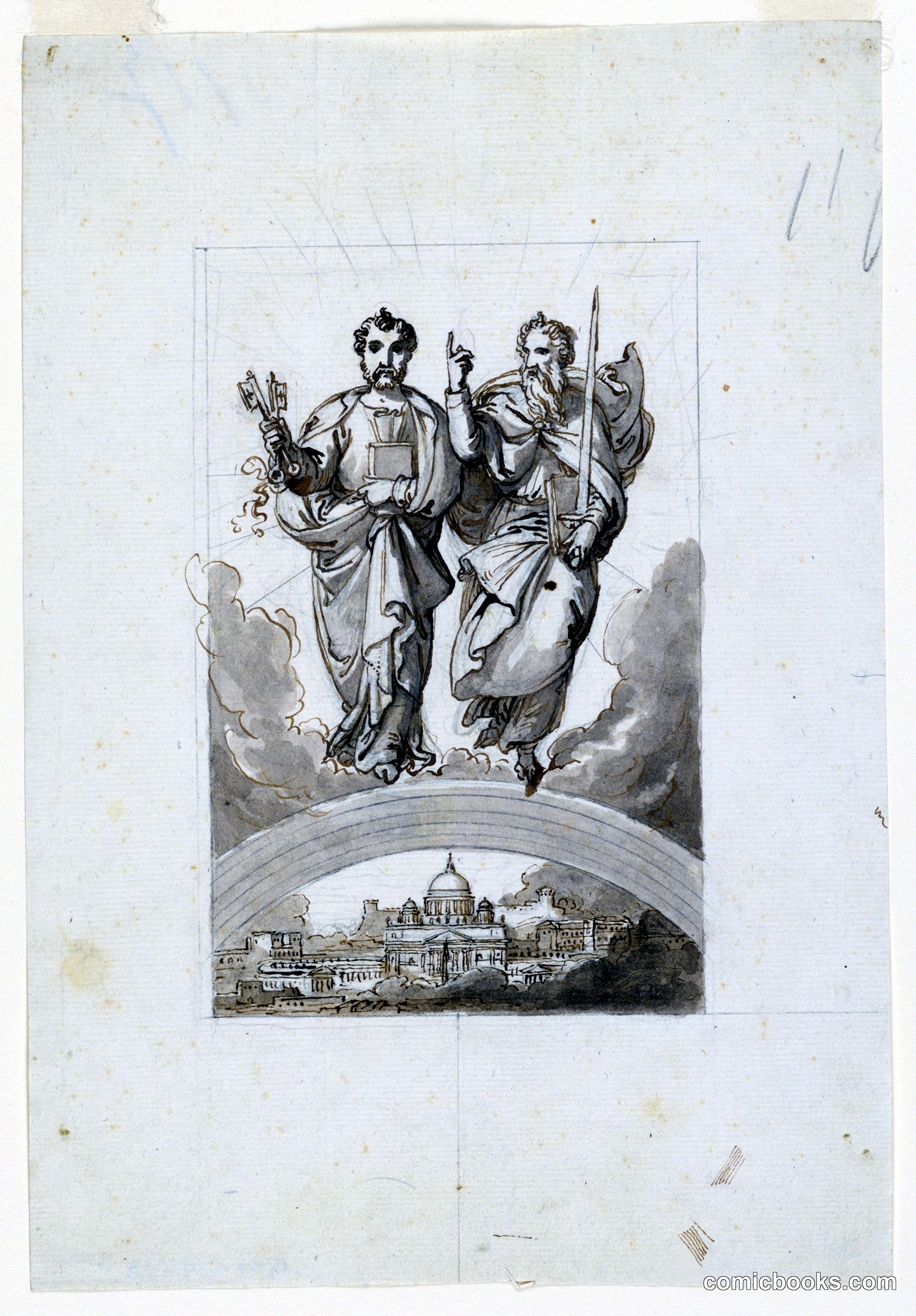 Saints Peter and Paul over the Vatican