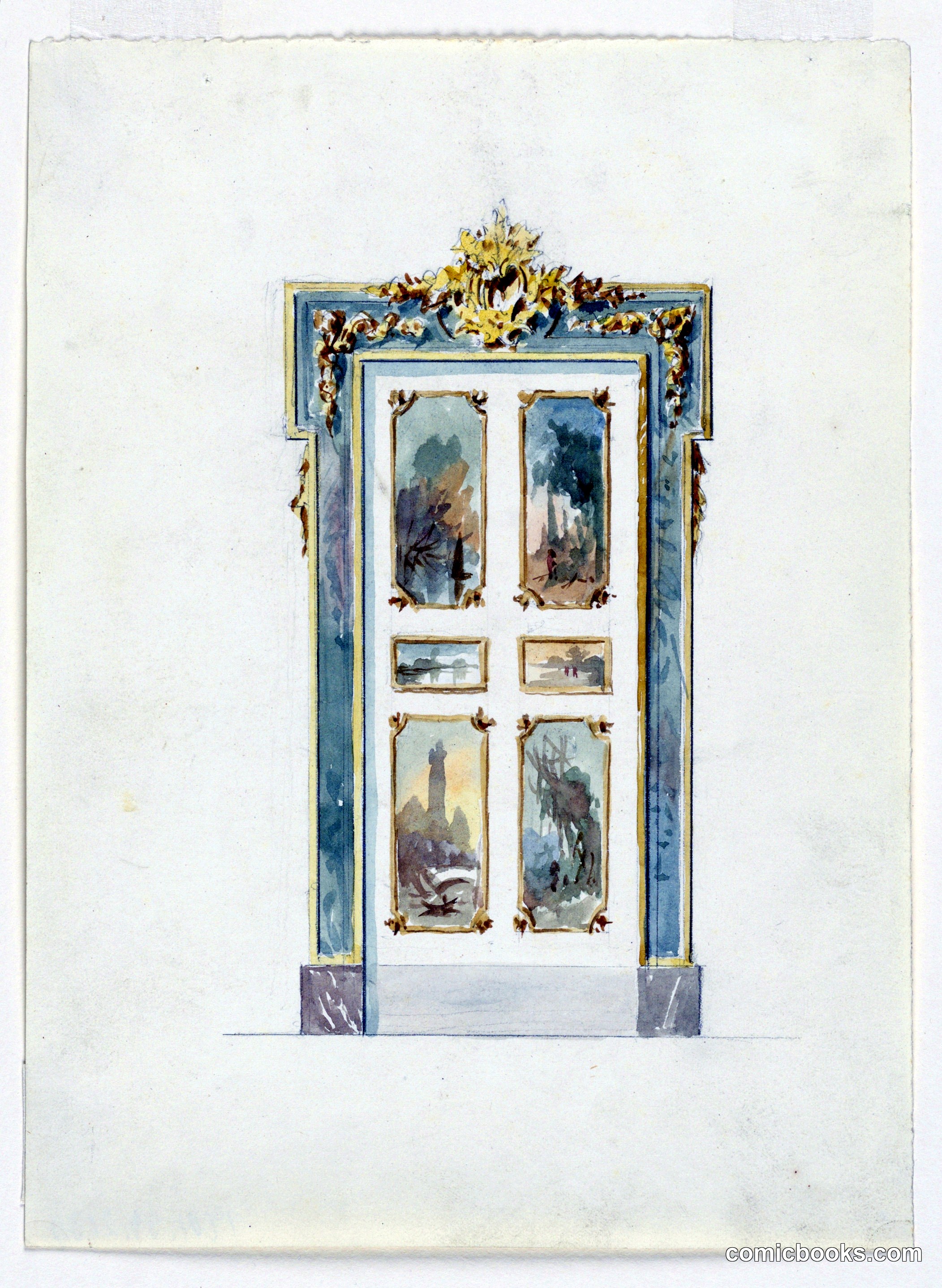 Rococo Door Elevation