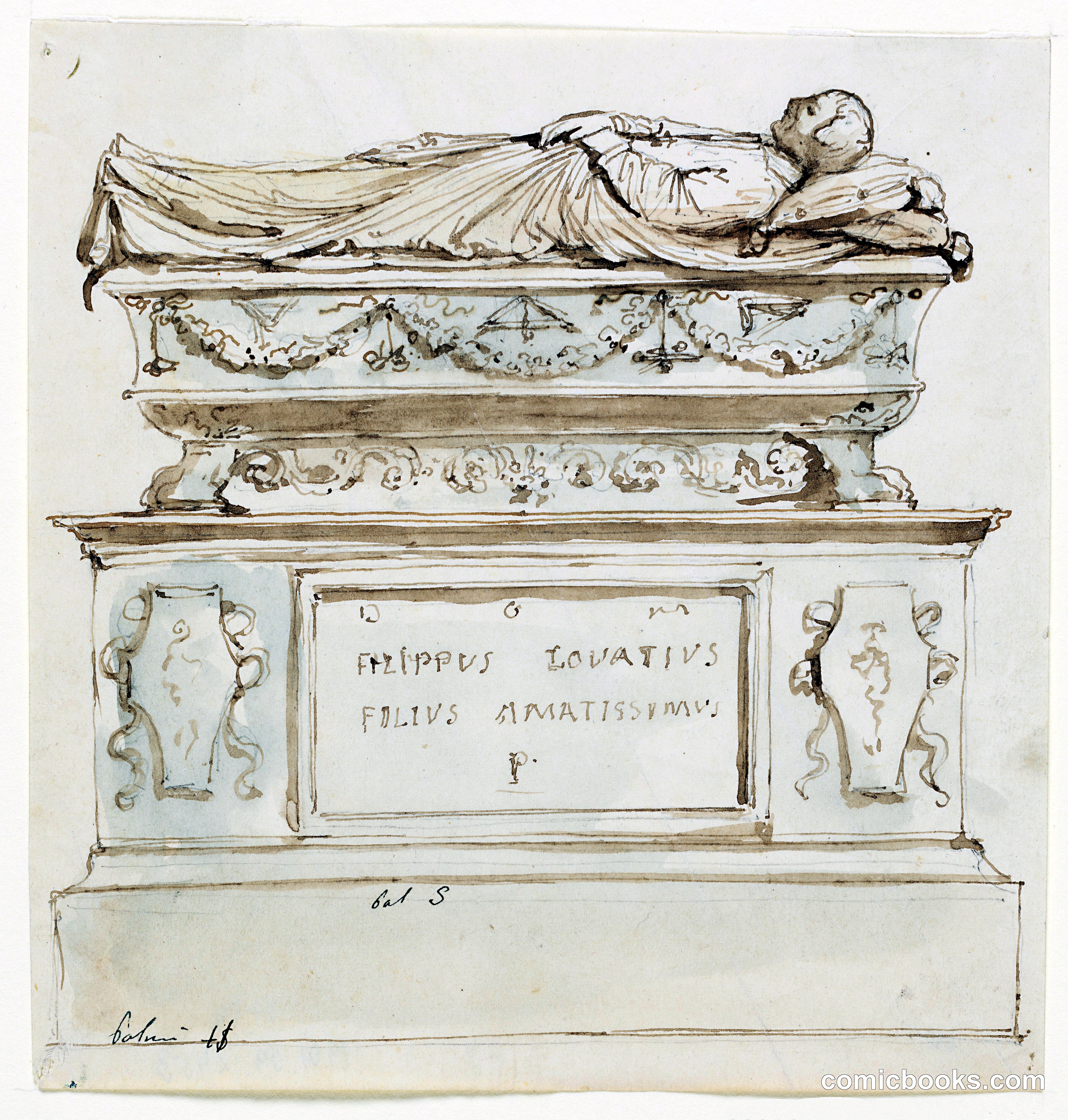 Design for a Sepulchral Monument for Filippo Lovazzi