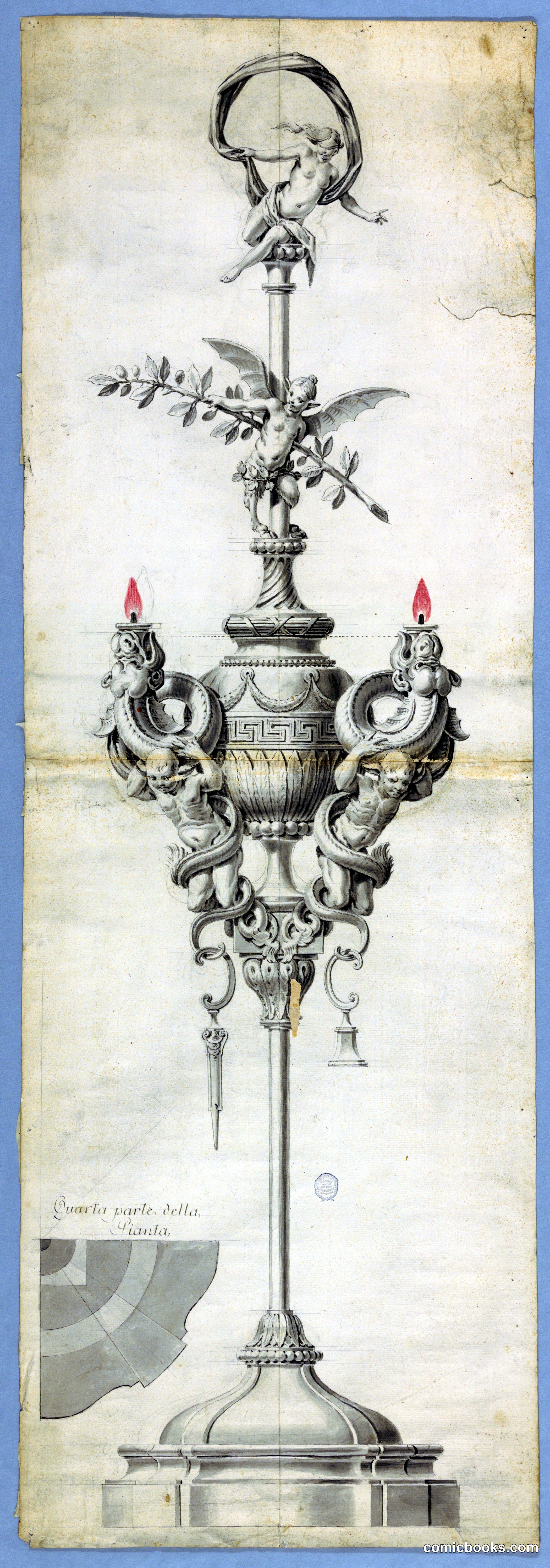 An Oil Burning Lamp