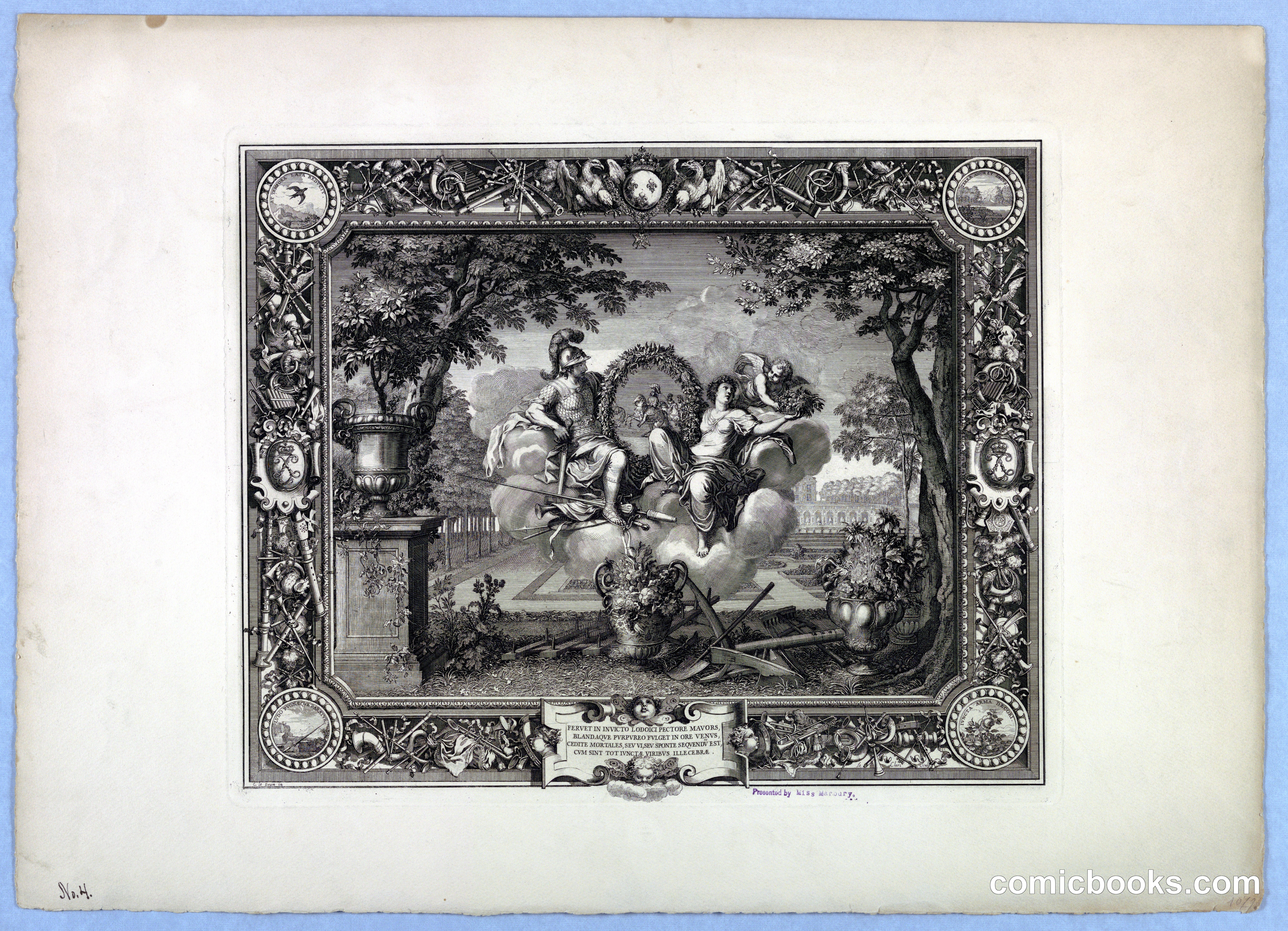Allegorical Garden Scene with Putti and Classical Figures