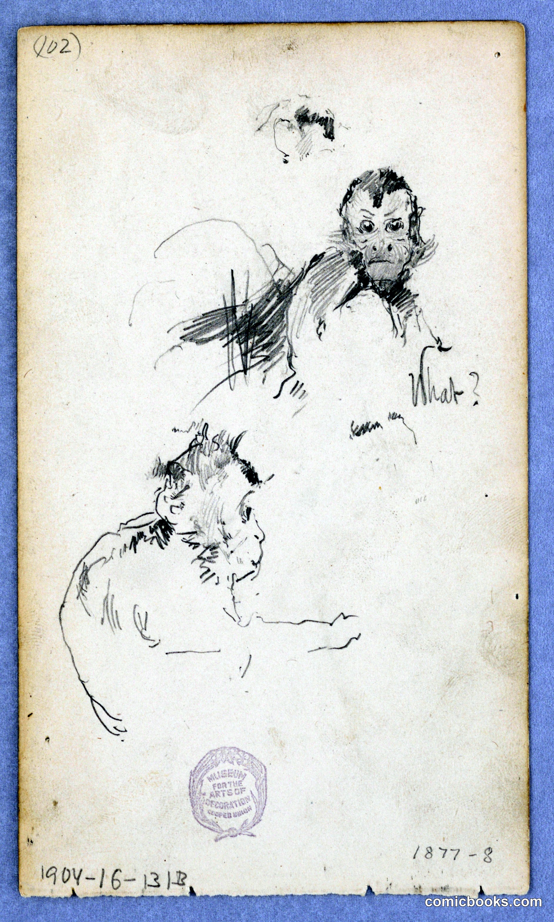 Study Sheets with Monkey Figures