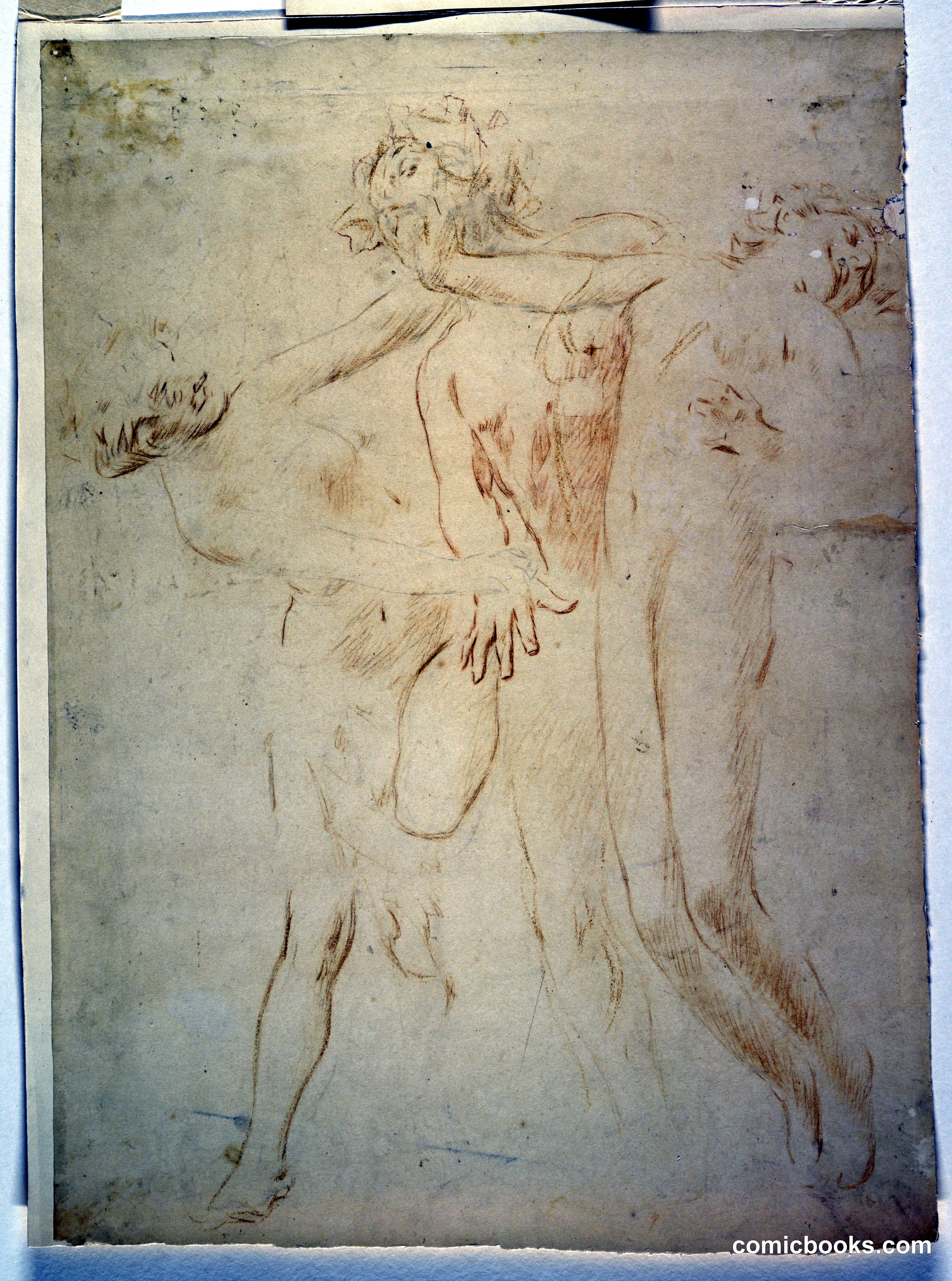Study for a group of figures, 'Vintage Festival,' Mendelssohn Glee Club