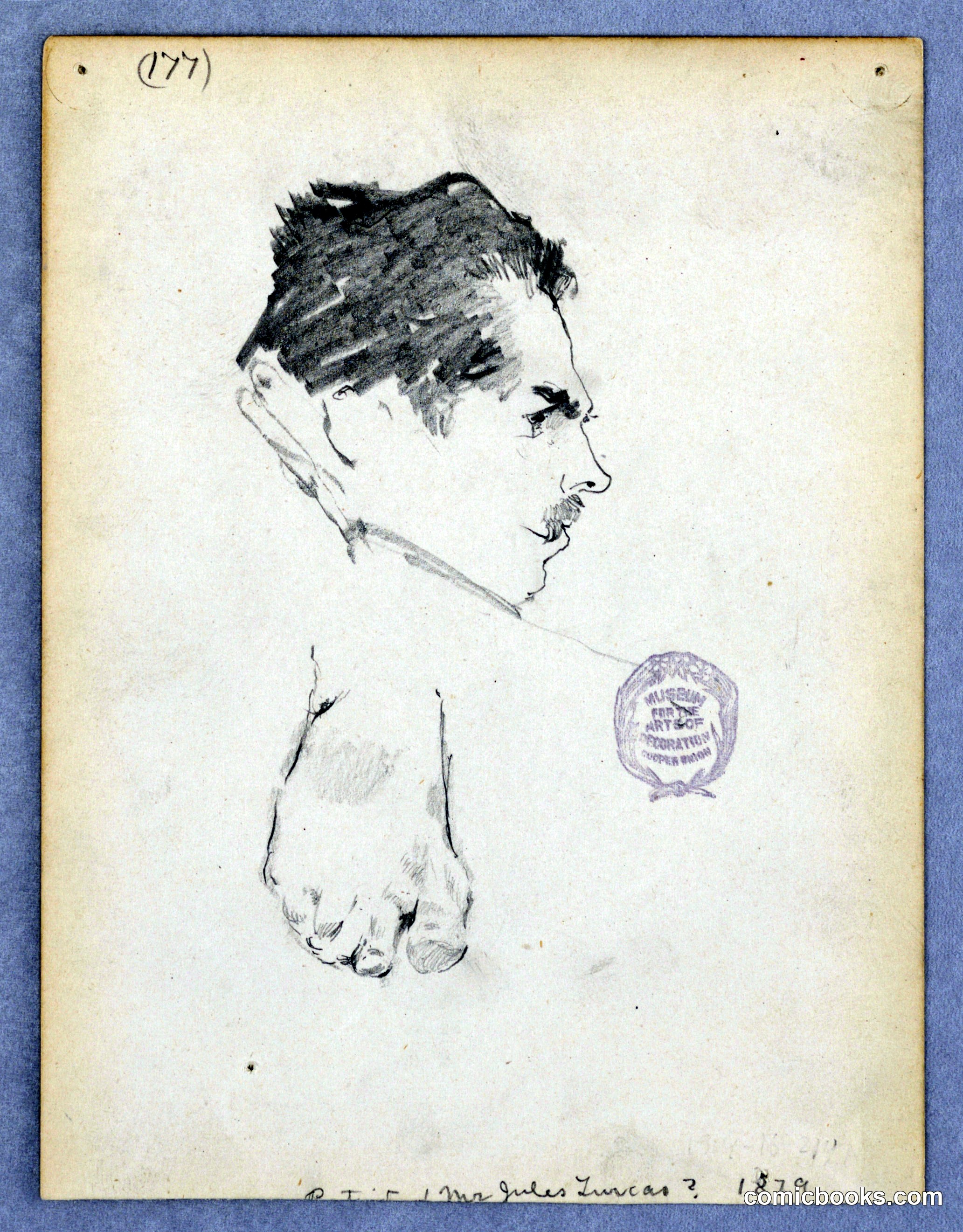 Study of a Man's Head and Hand