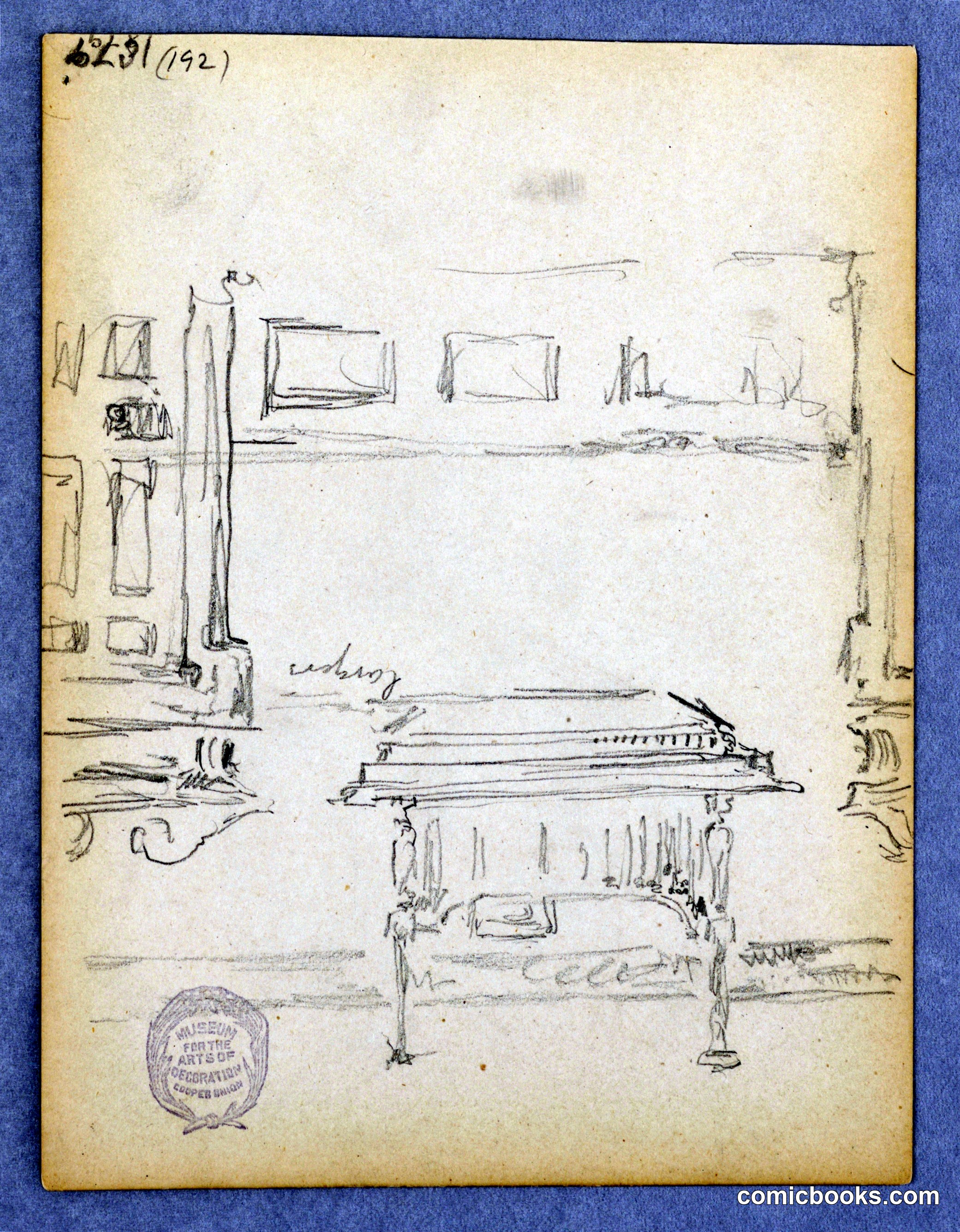 Study for Interior Scene with Table