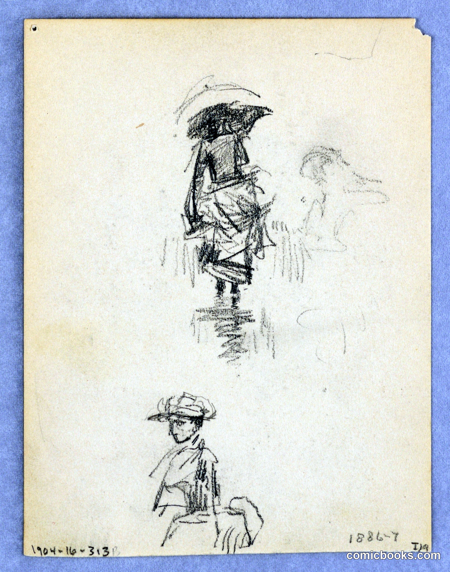 Study of a Woman with Umbrella