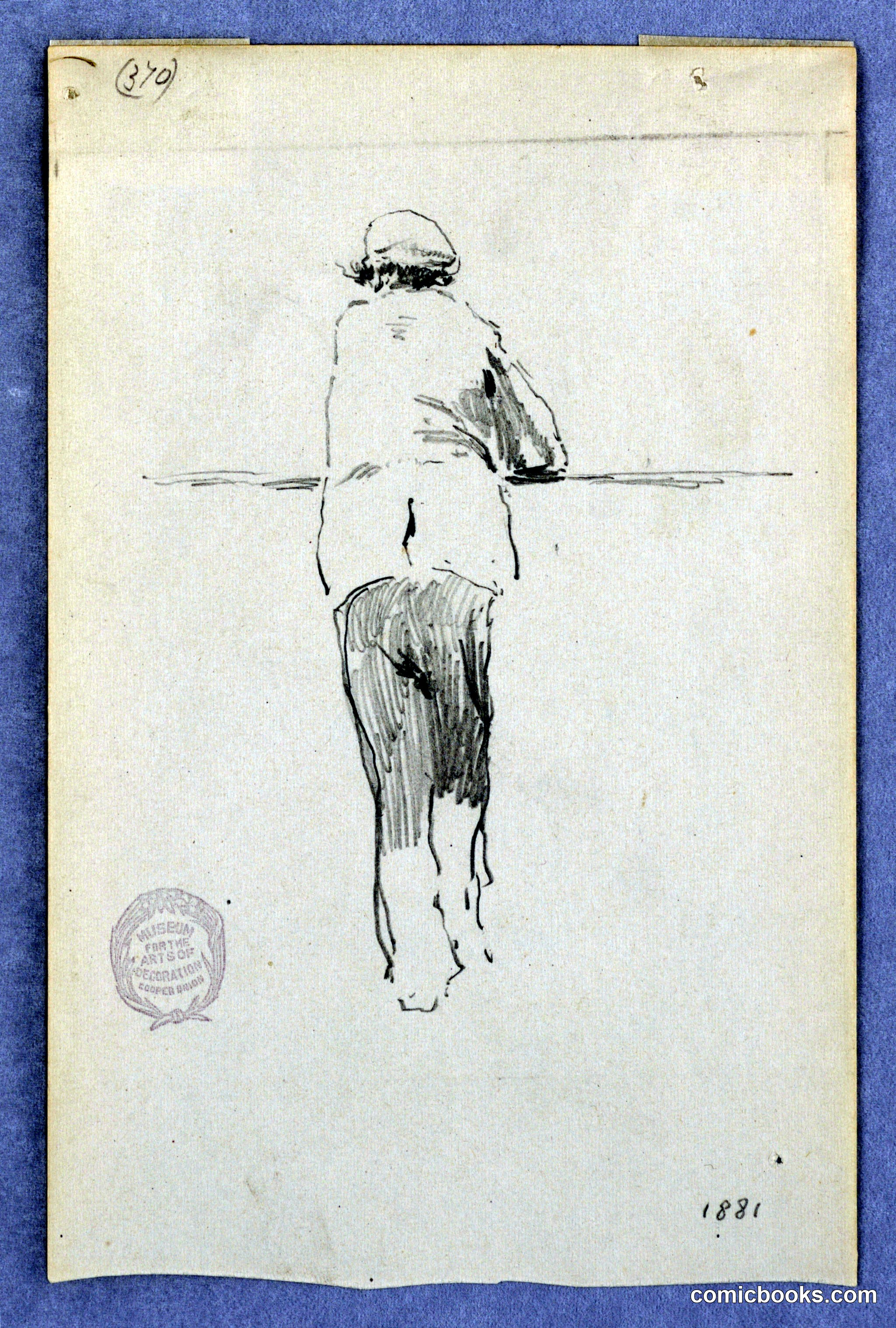 Study of a Nude Figure, Back View