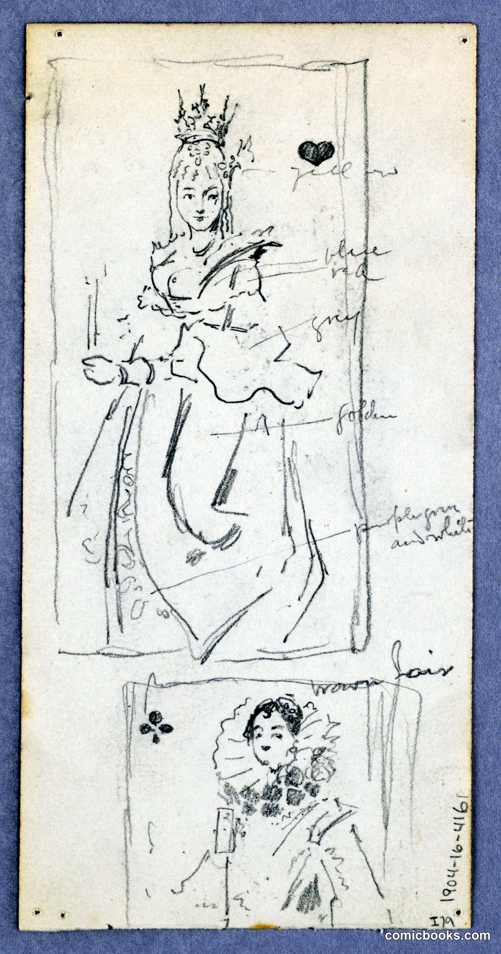 Study Sketch: Playing Card Figures