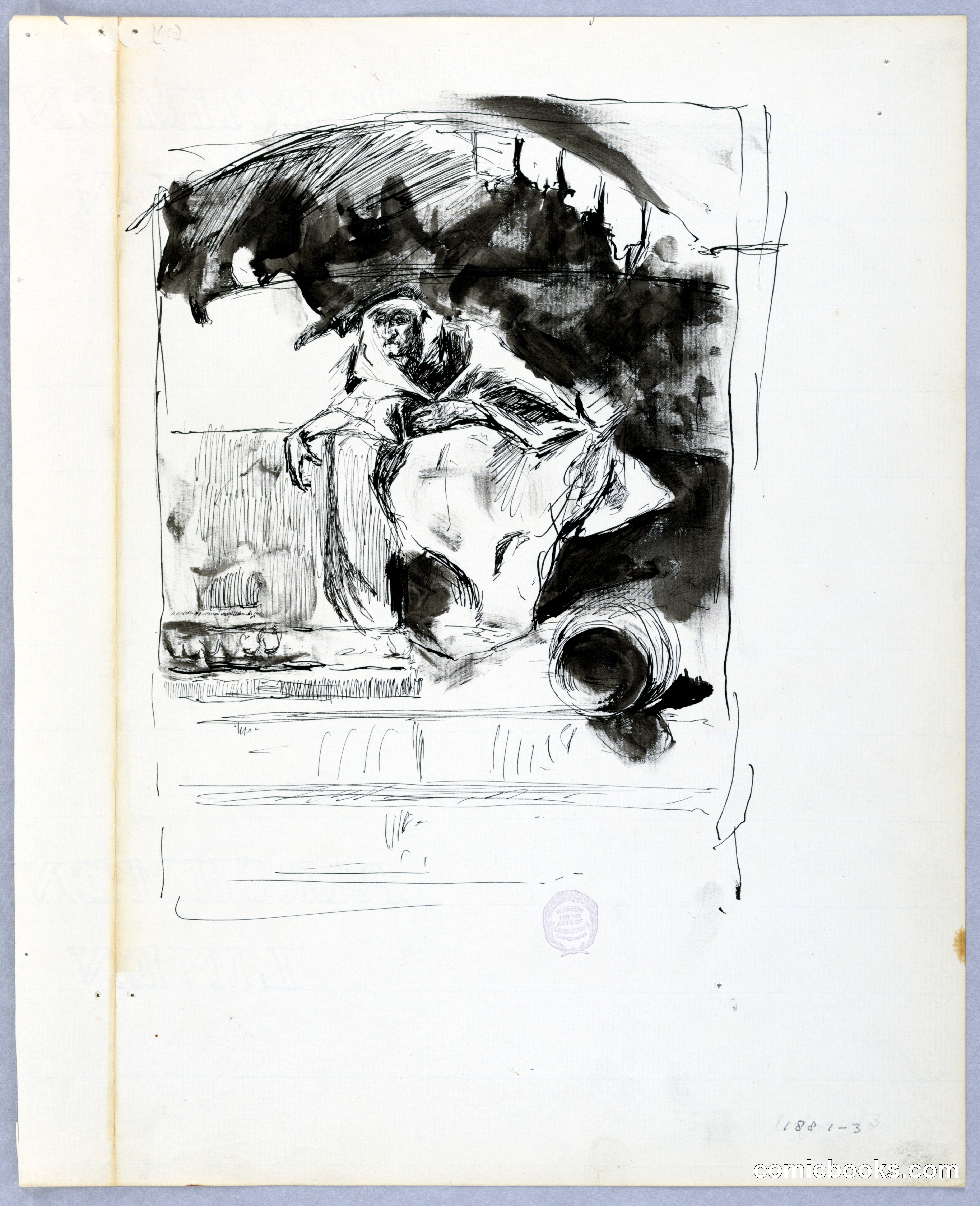 Study for Newspaper Illustration