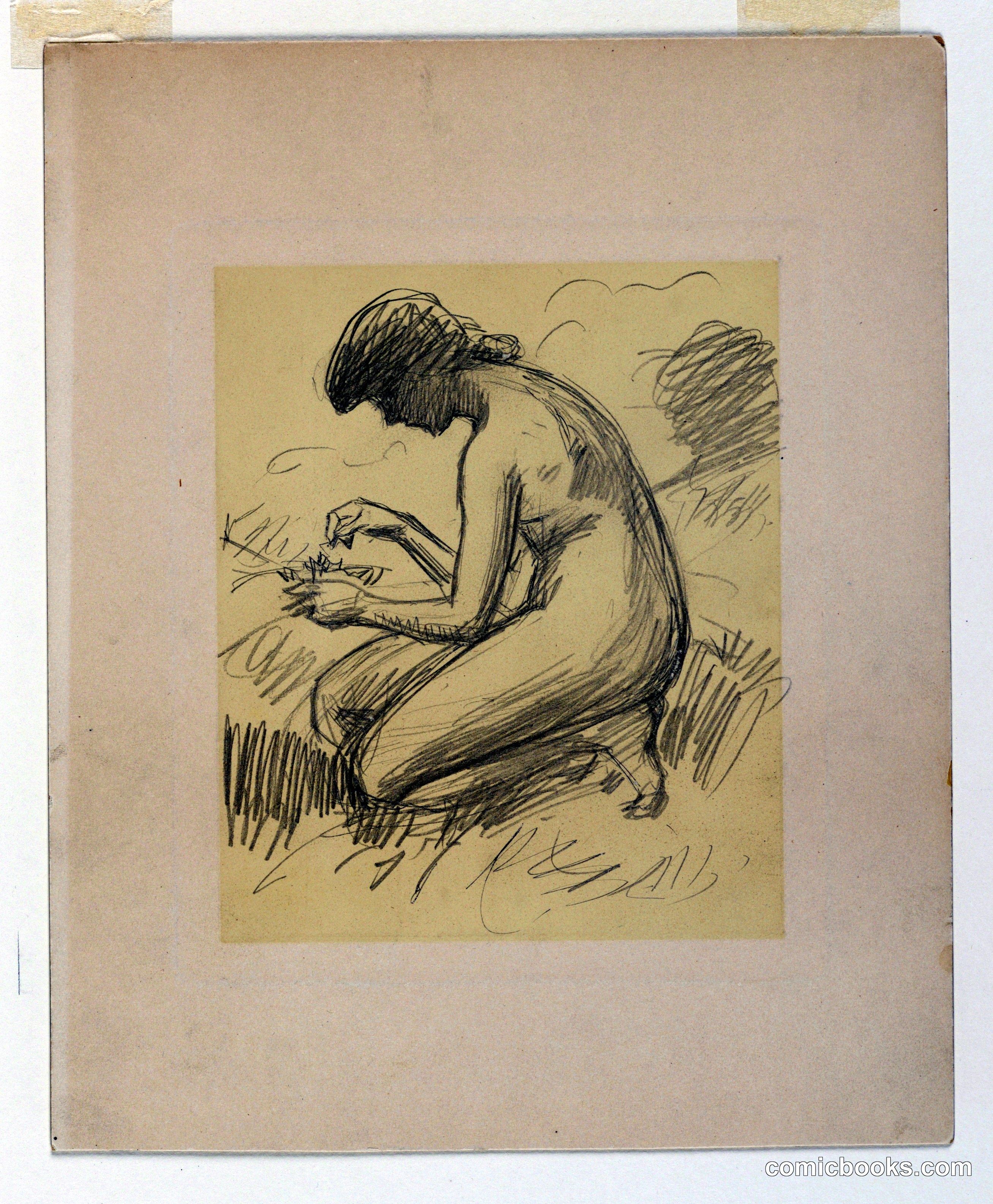 Crouching Female Nude