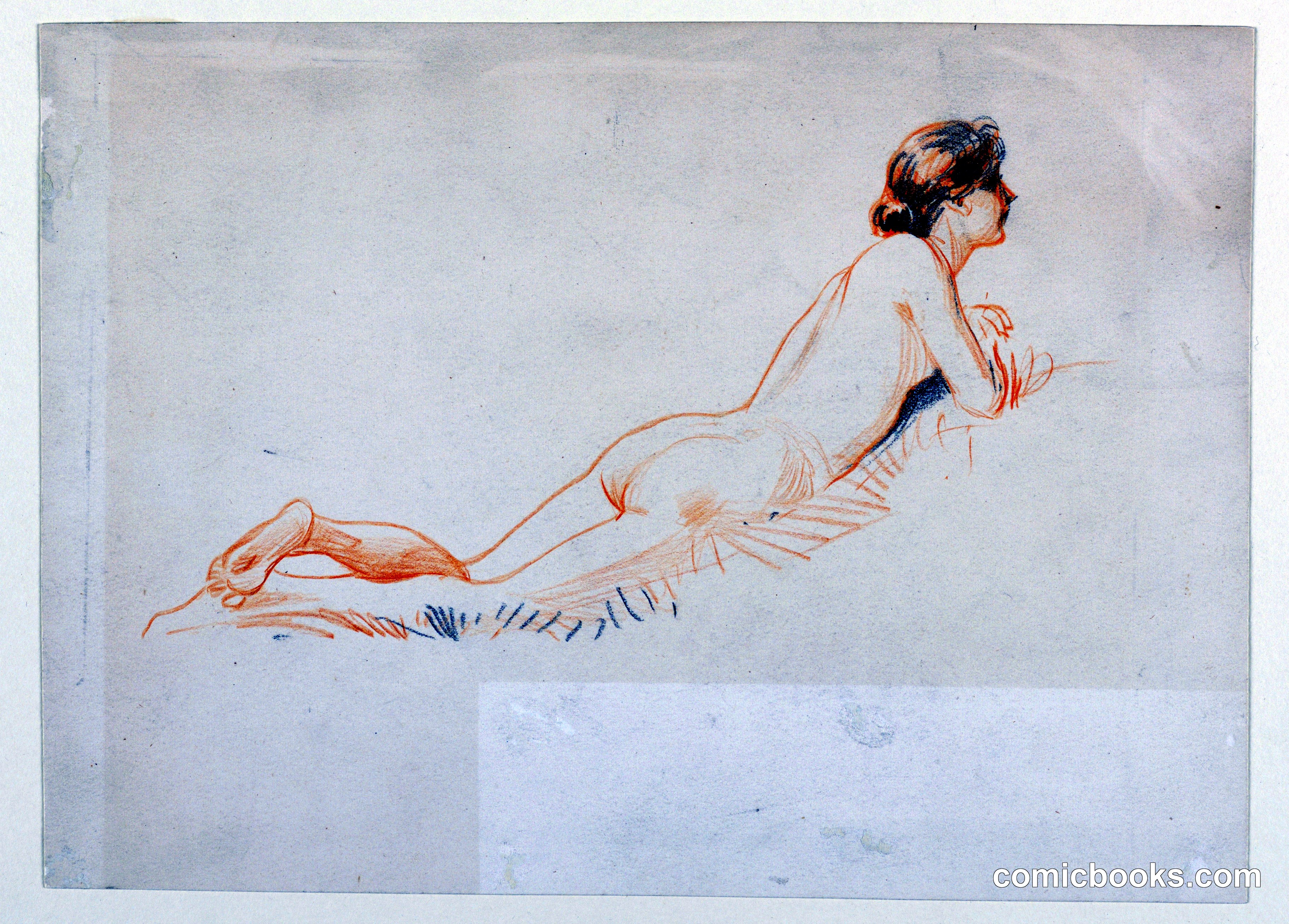 Female Nude, Resting on Grass