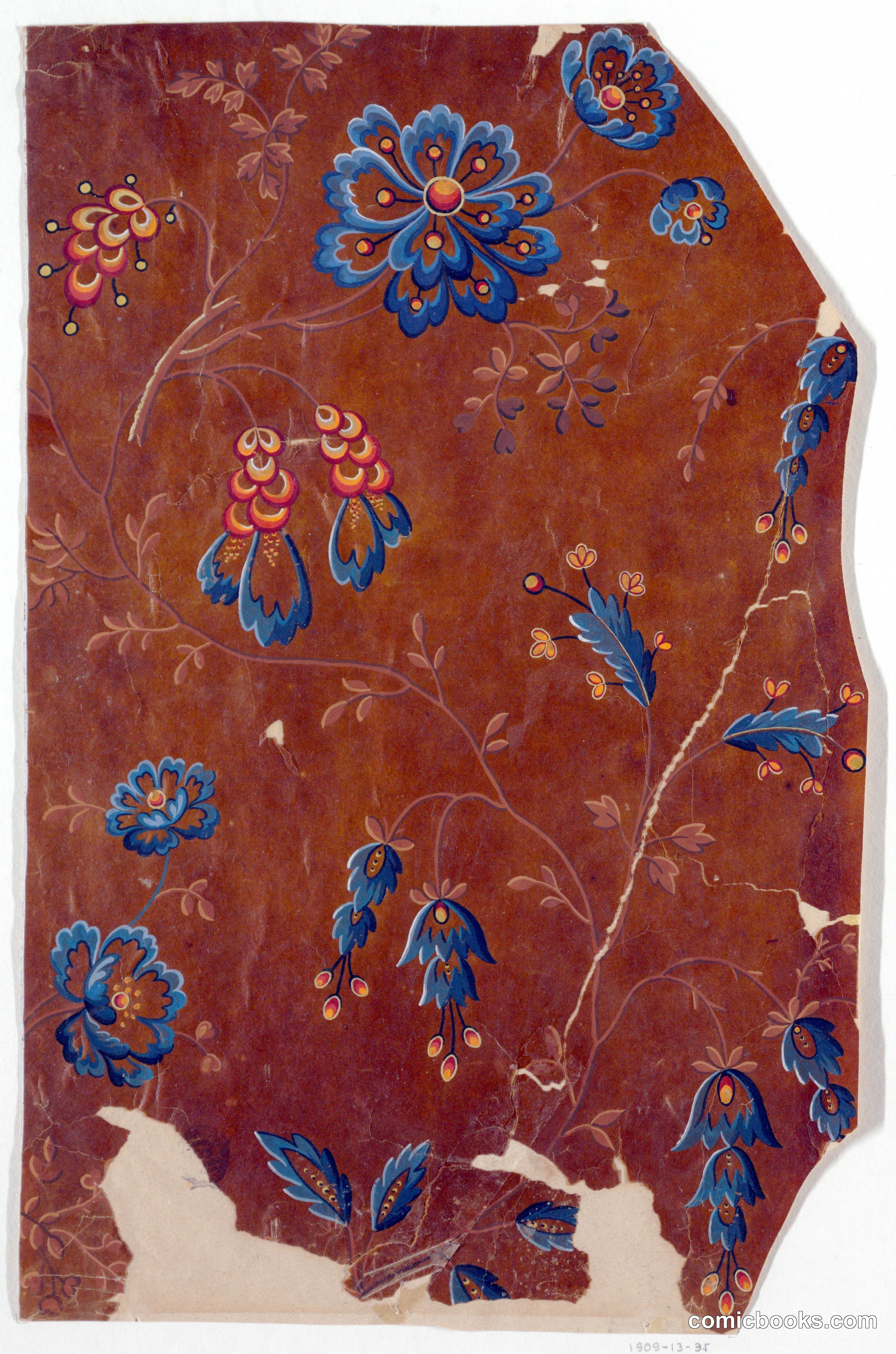 Design for a Silk Brocade, Fragment