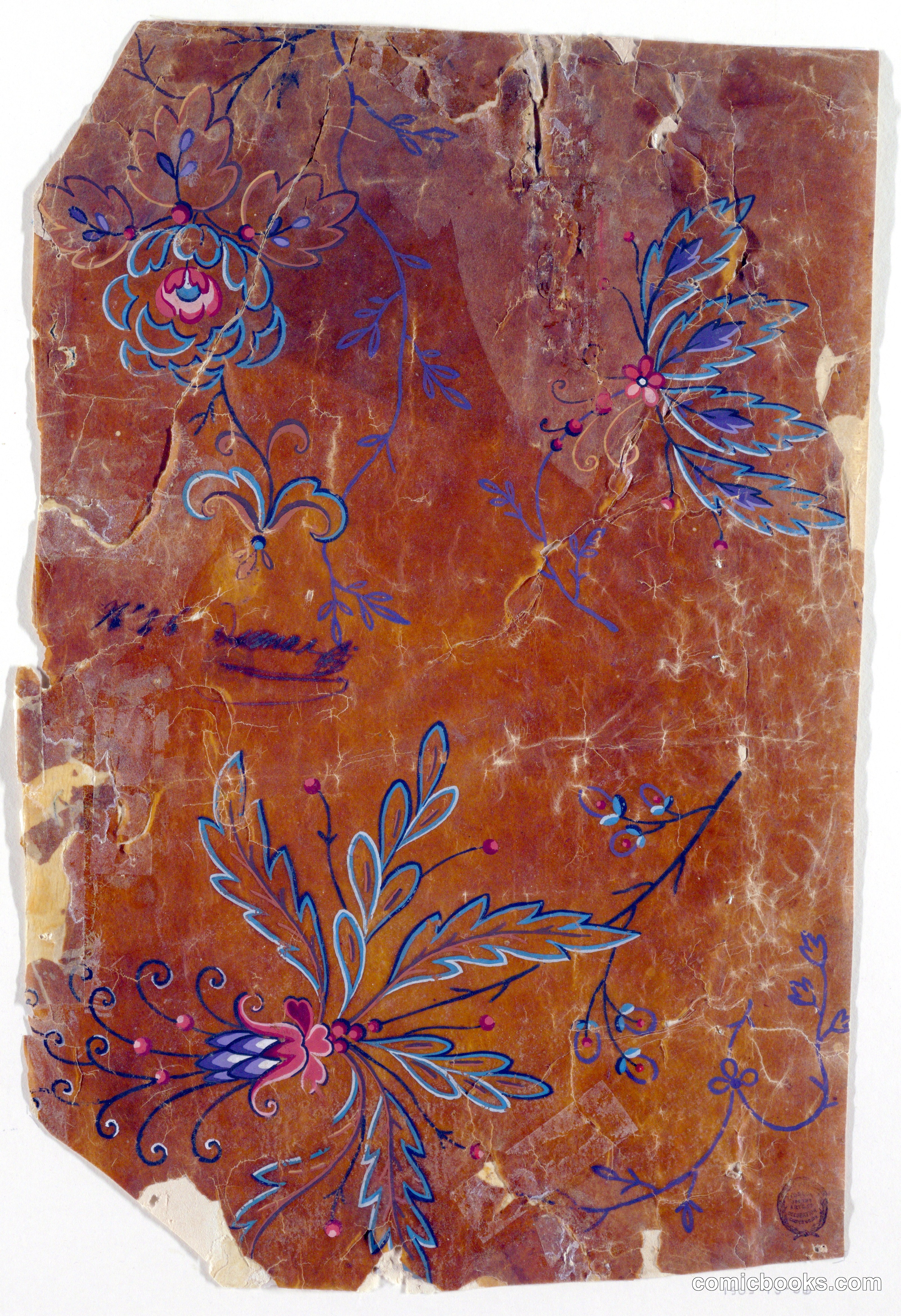 Design for Three Woven Flower Boughs