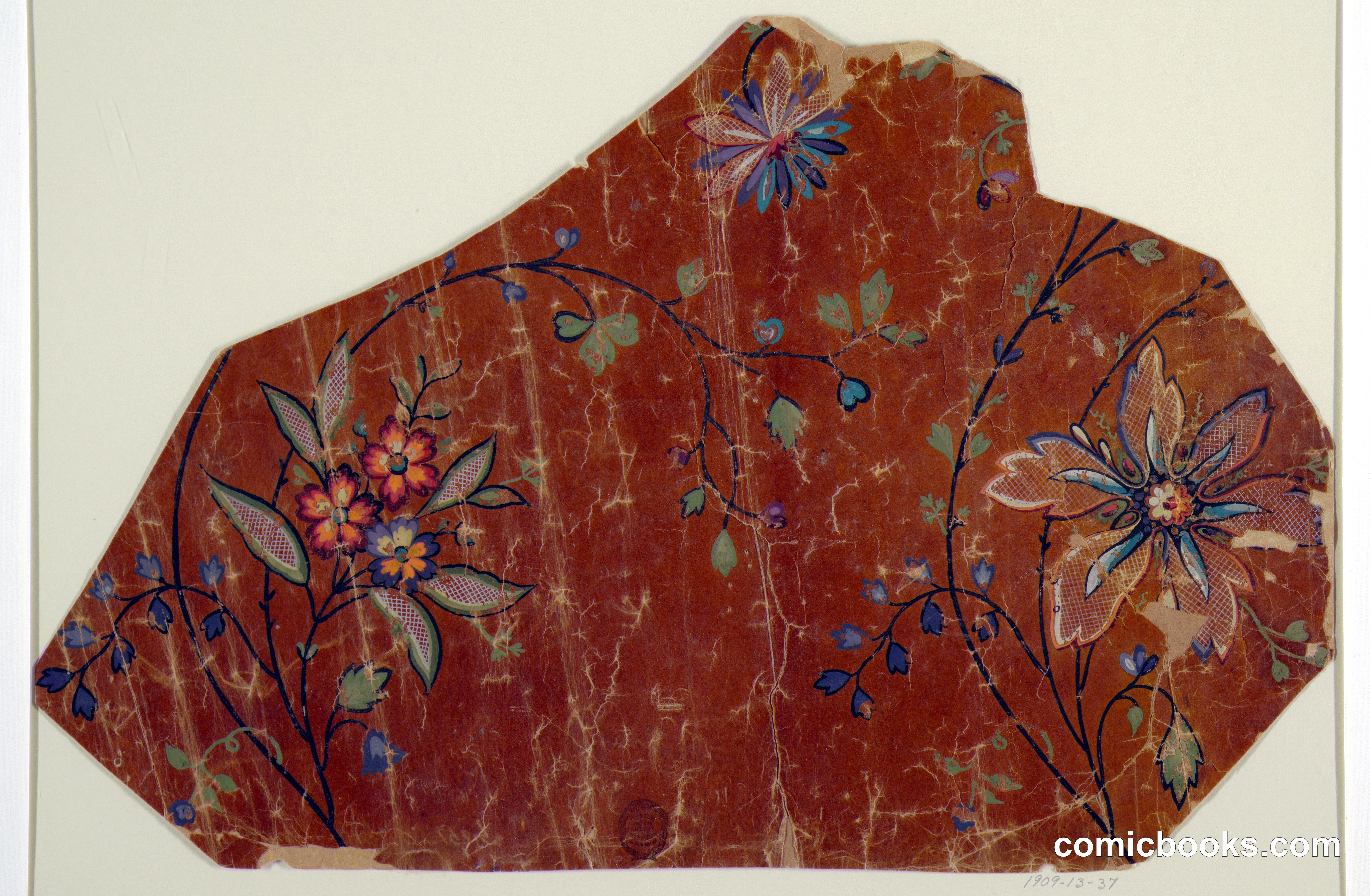 Design for a Silk Brocade, Fragment
