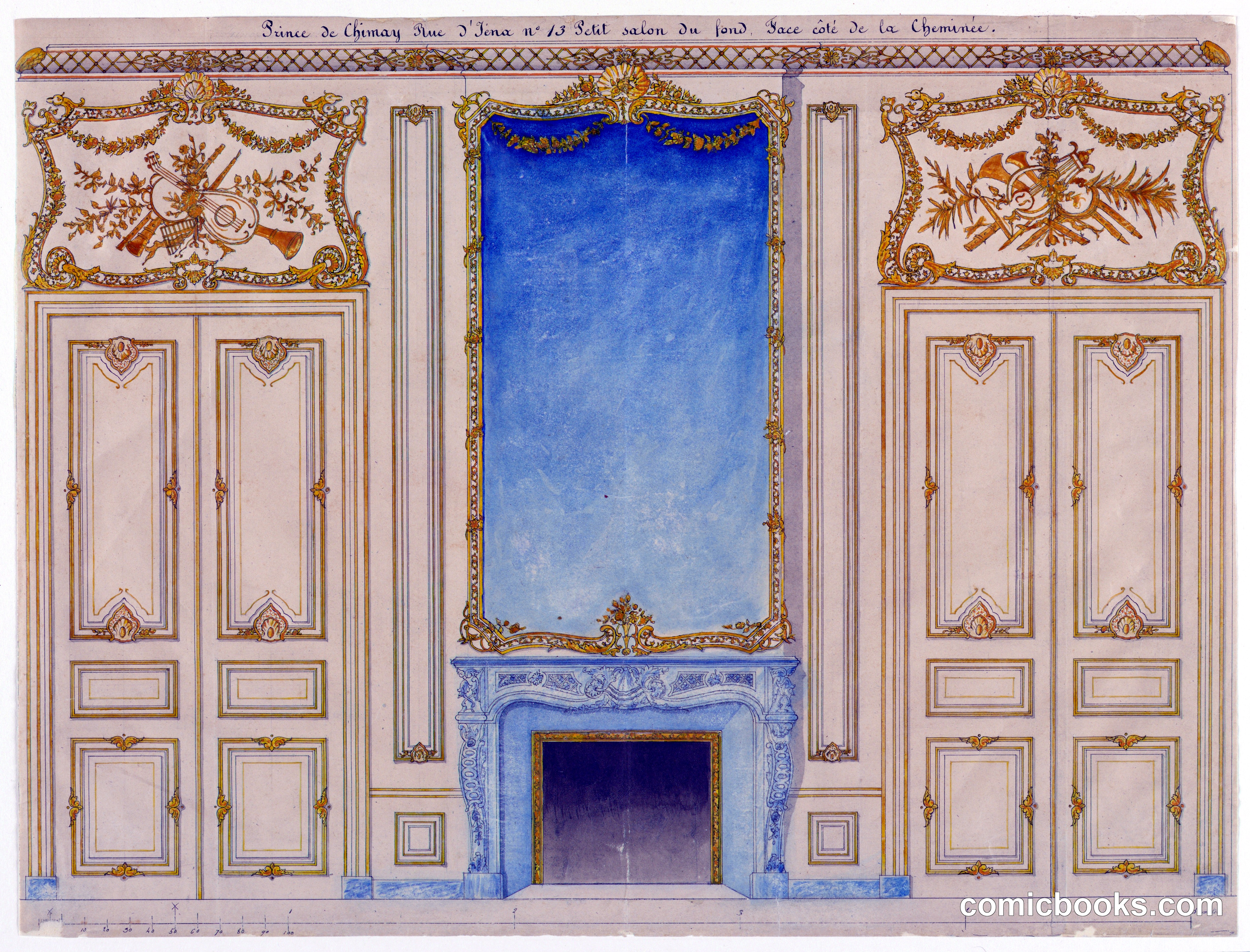 Design for a Chimney Wall in the Salon of the Prince de Chimay
