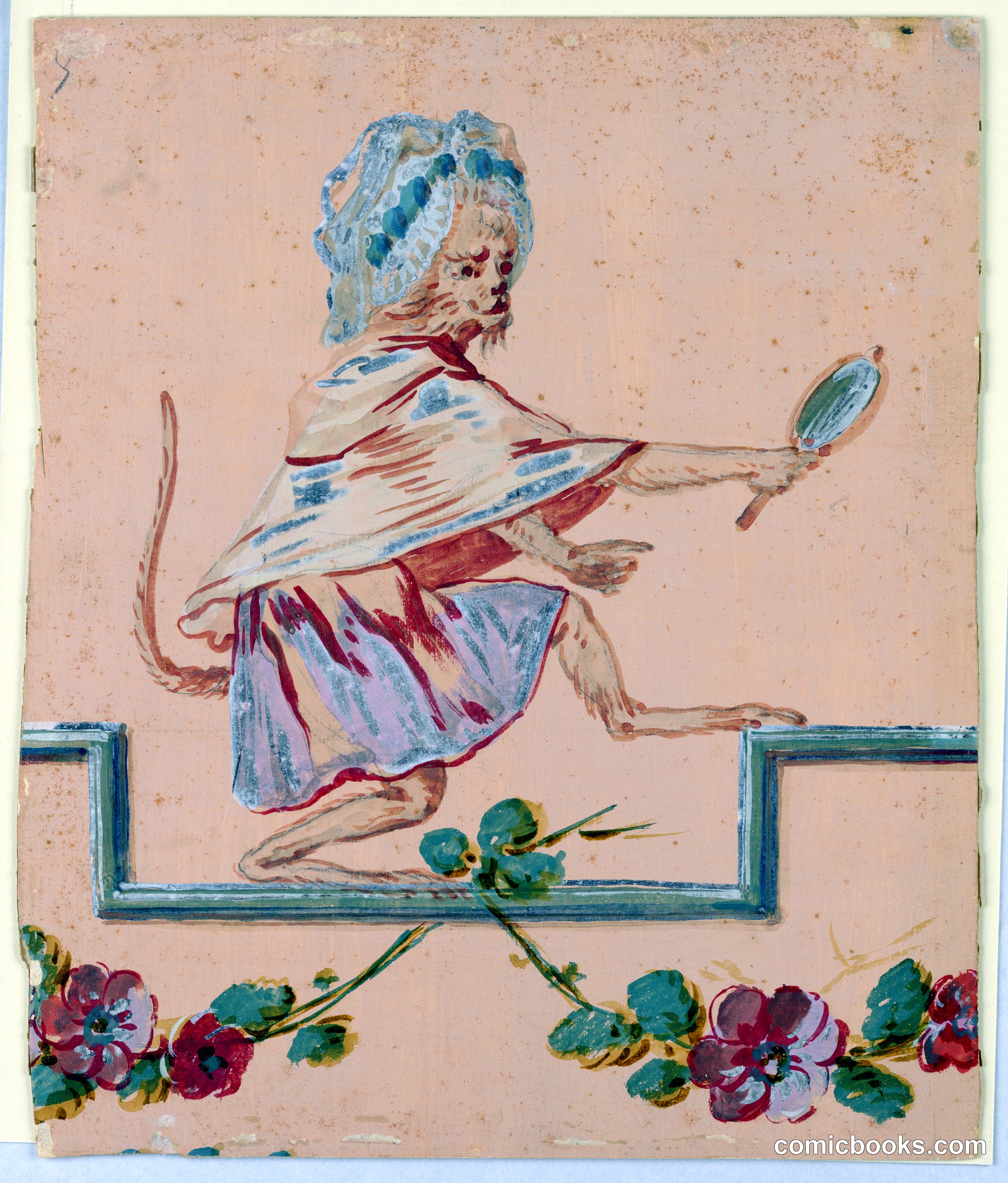 Female Monkey with Hand Mirror