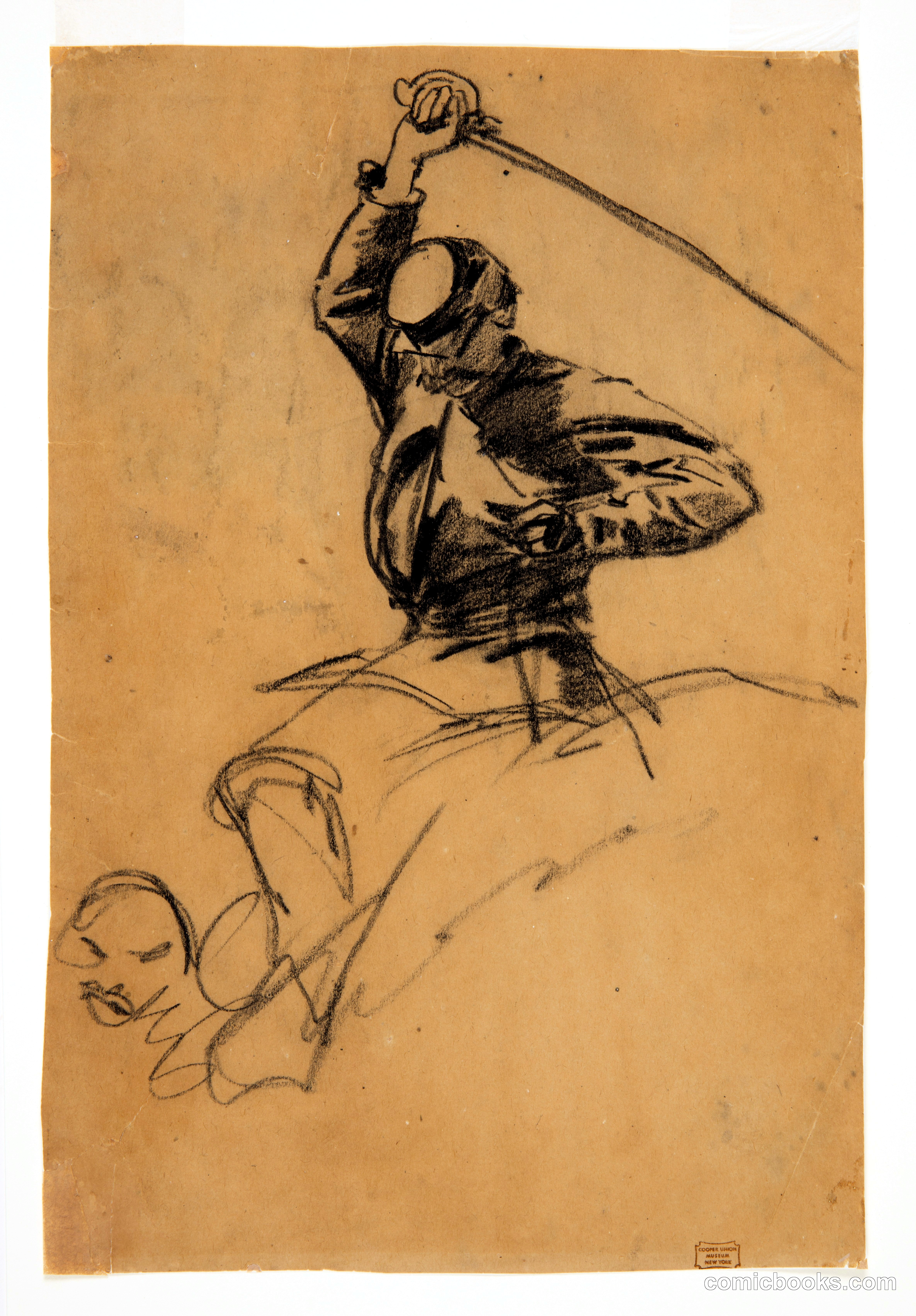 Cavalry Soldier with Sword on Horseback