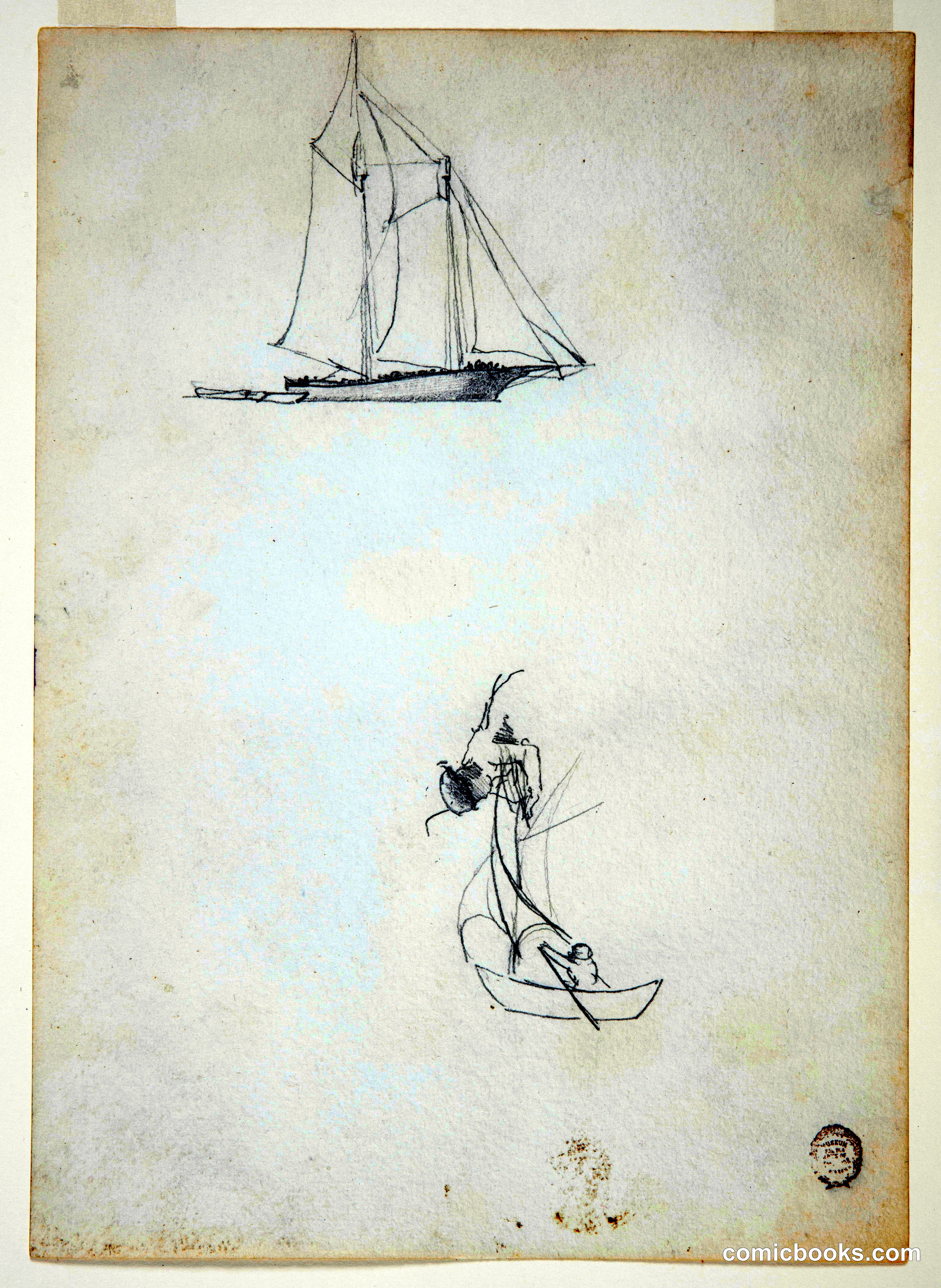 Schooner and Three Dinghies