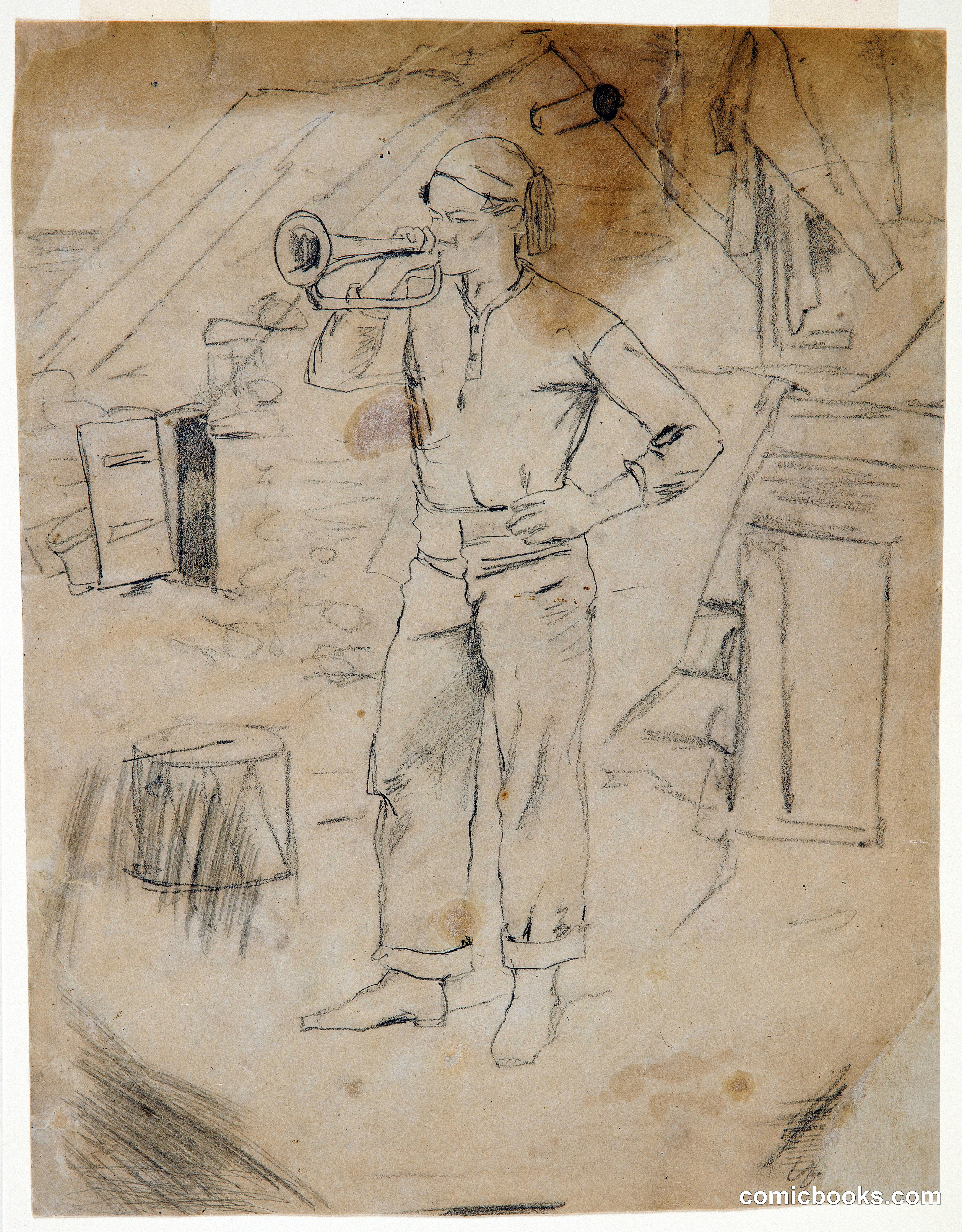 Man Wearing Zouave's Cap
