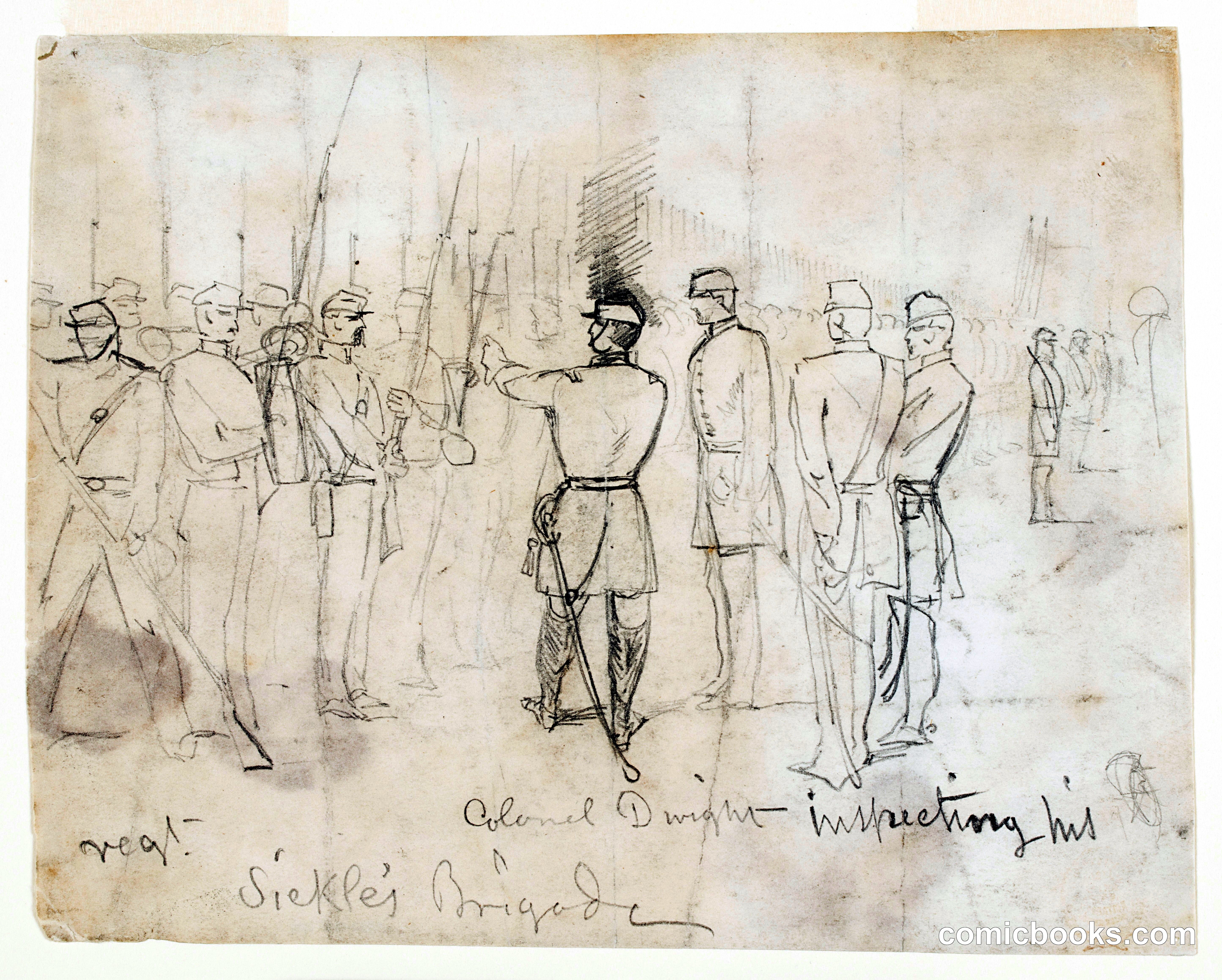Col. Dwight Inspecting His Regiment