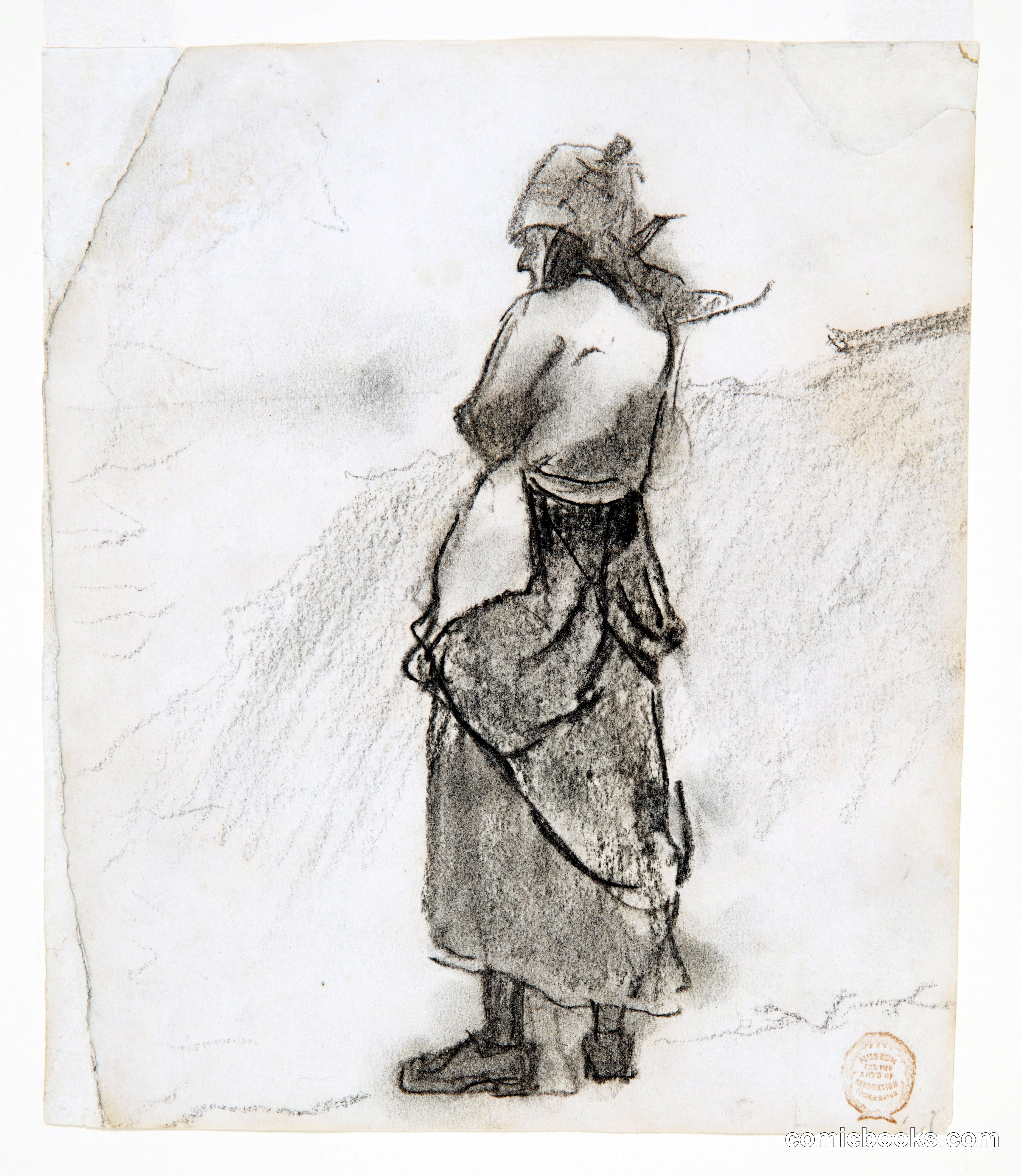 Woman Looking Out to Sea, Cullercoats, England