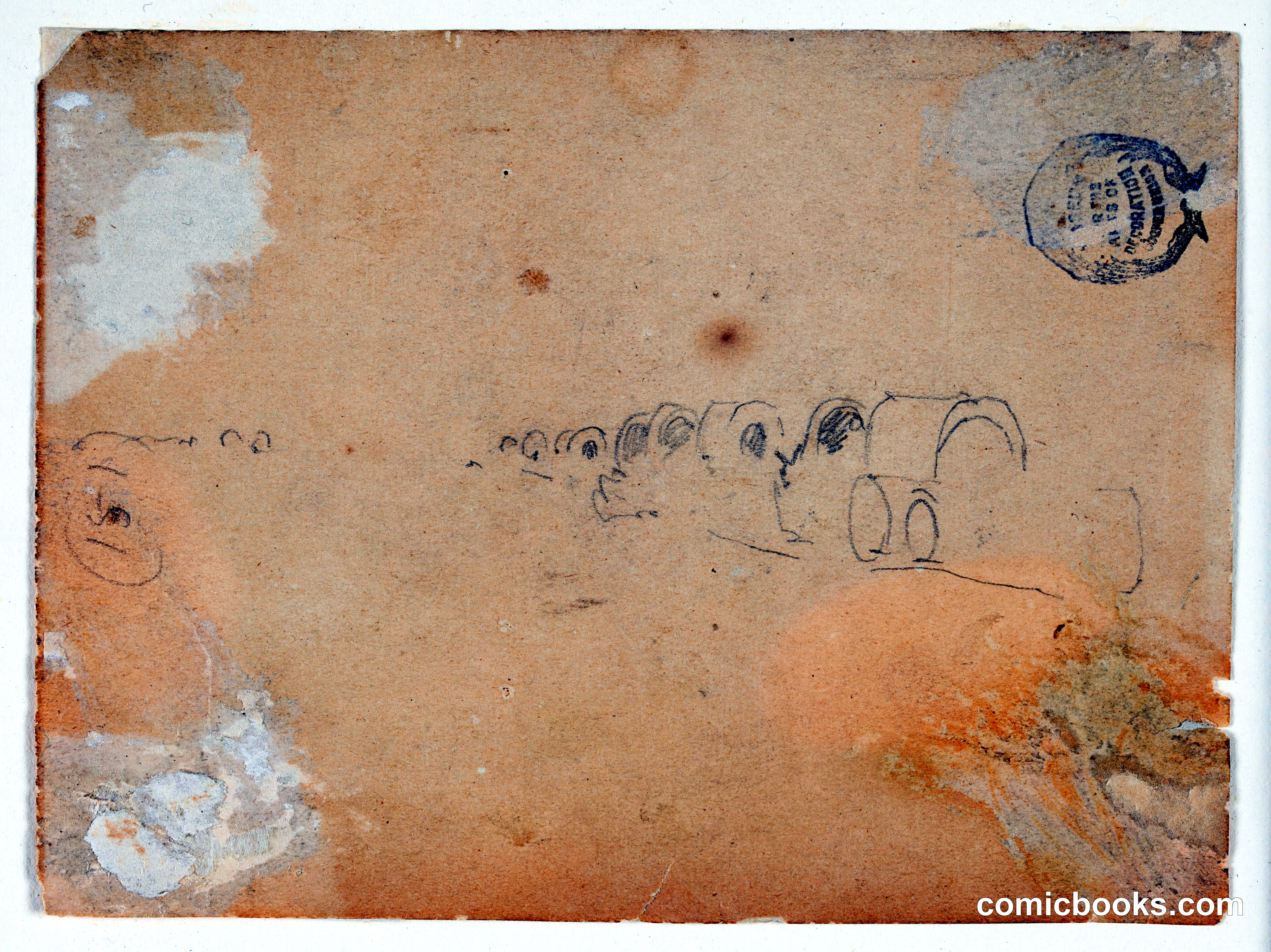 Outline Sketch of a Wagon Train