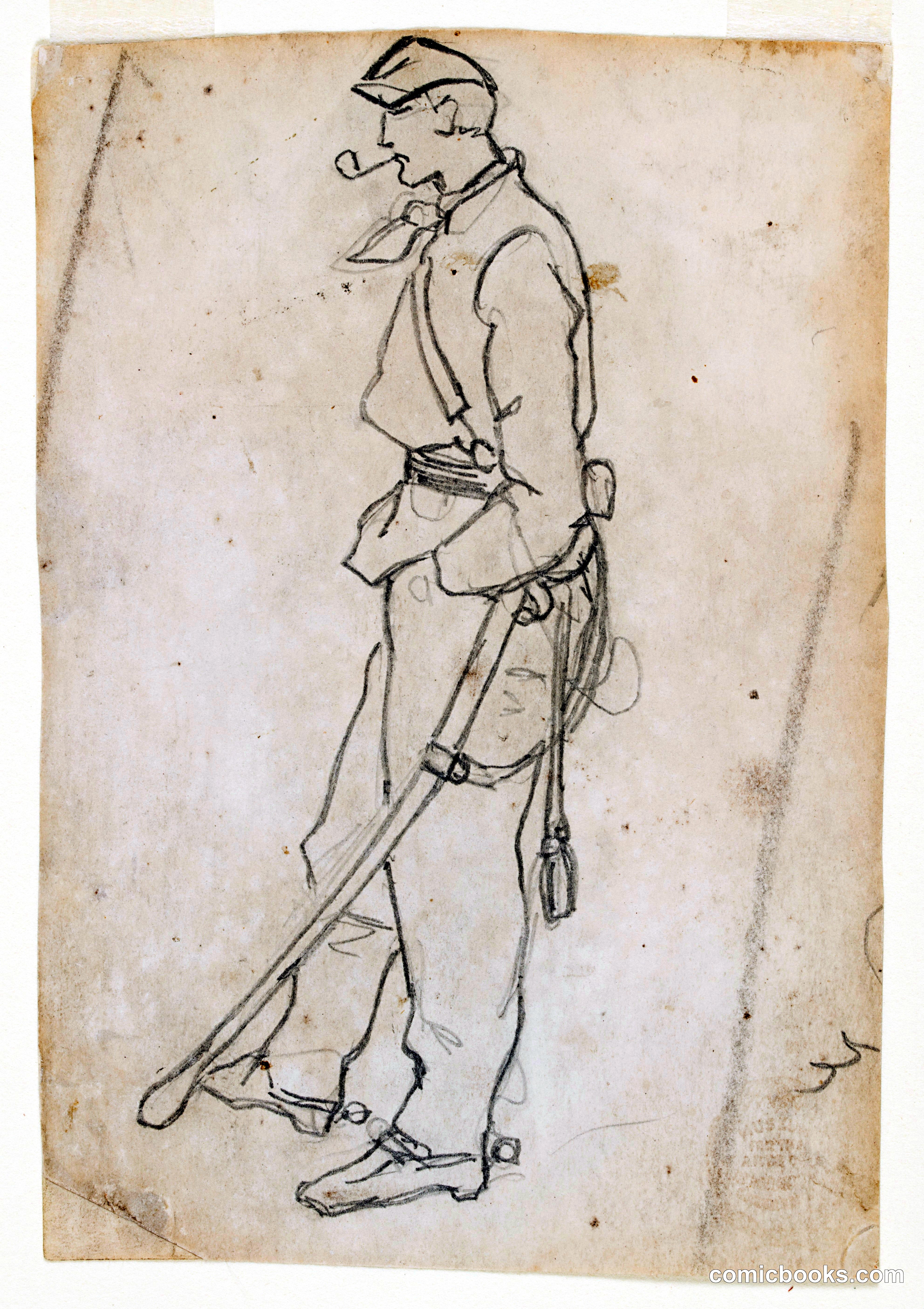 Soldier with Sword and Pipe