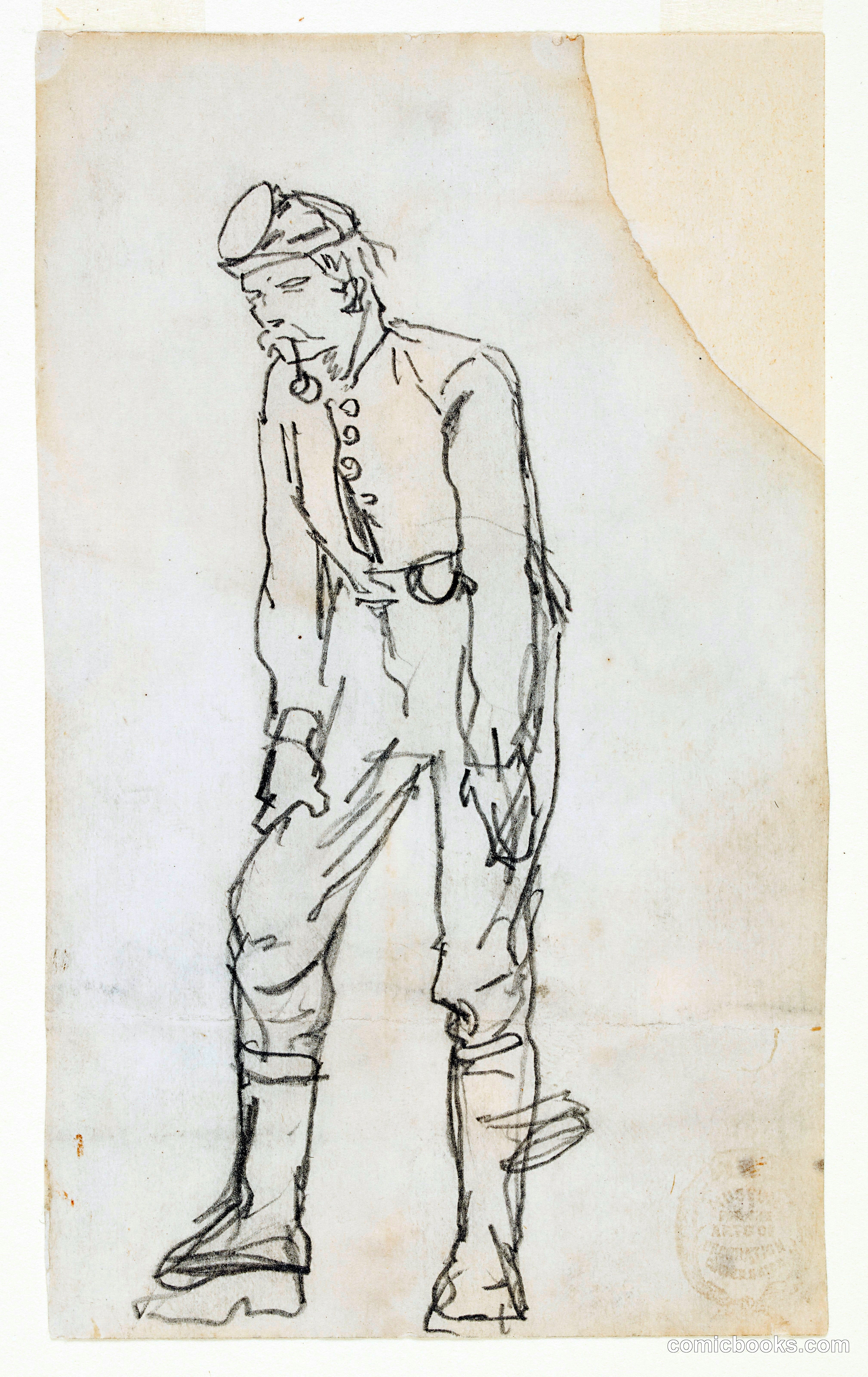 Soldier with Pipe in His Mouth