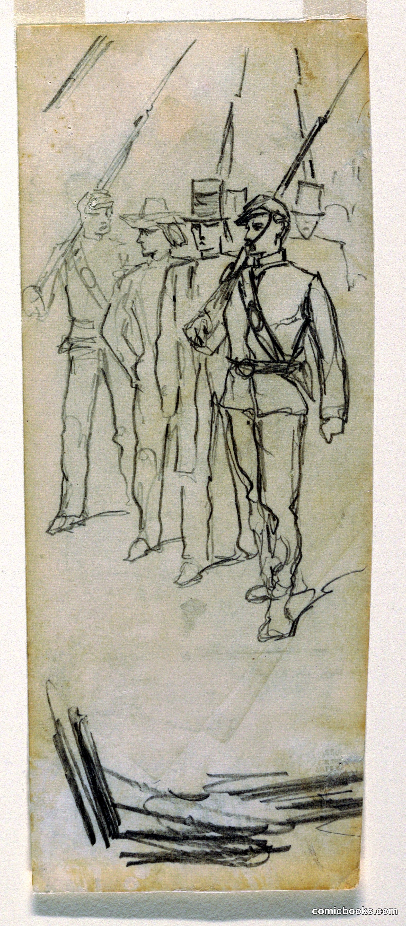 Soldiers Escorting Civilians