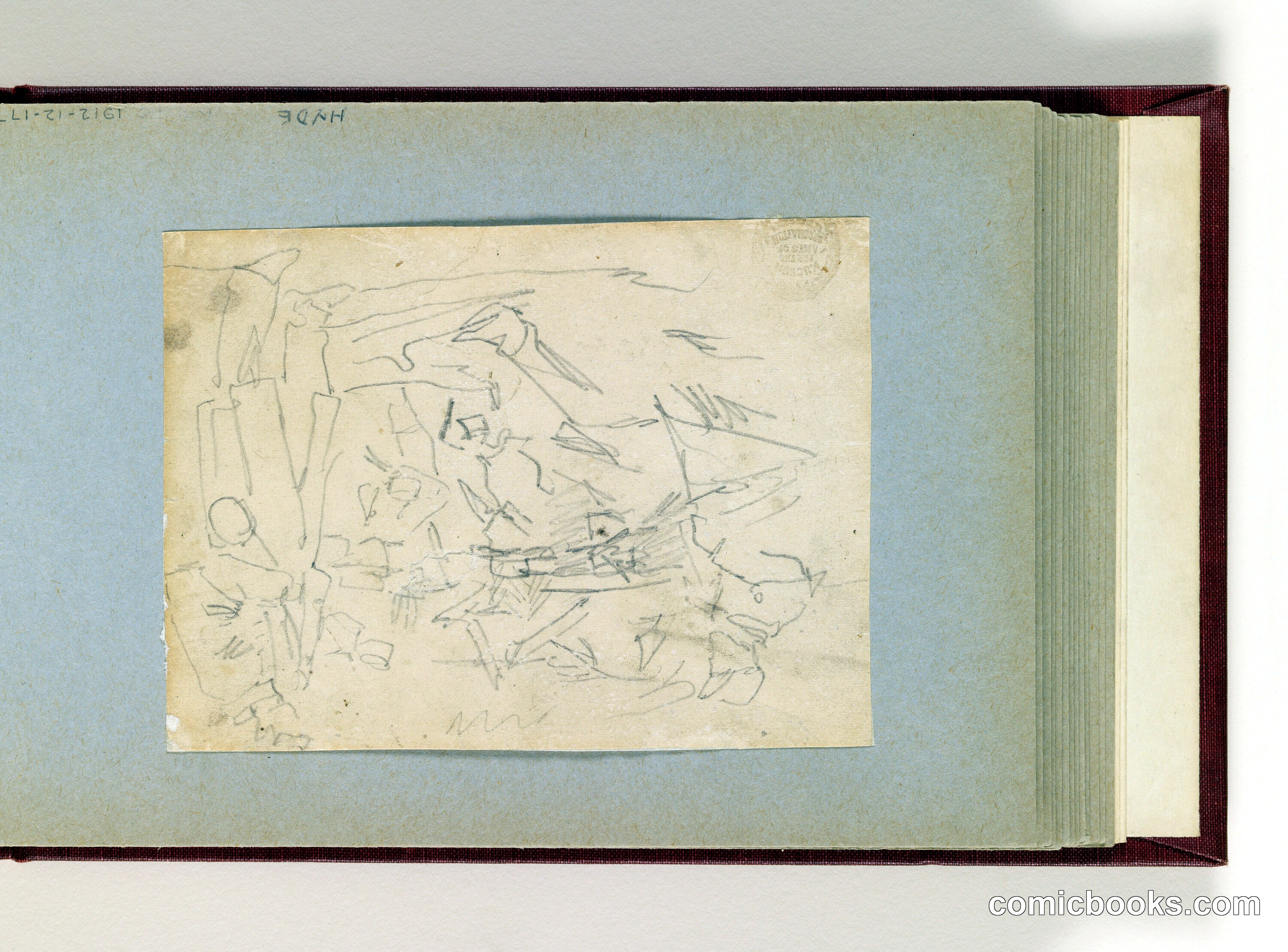 Sketch of Soldiers Eating