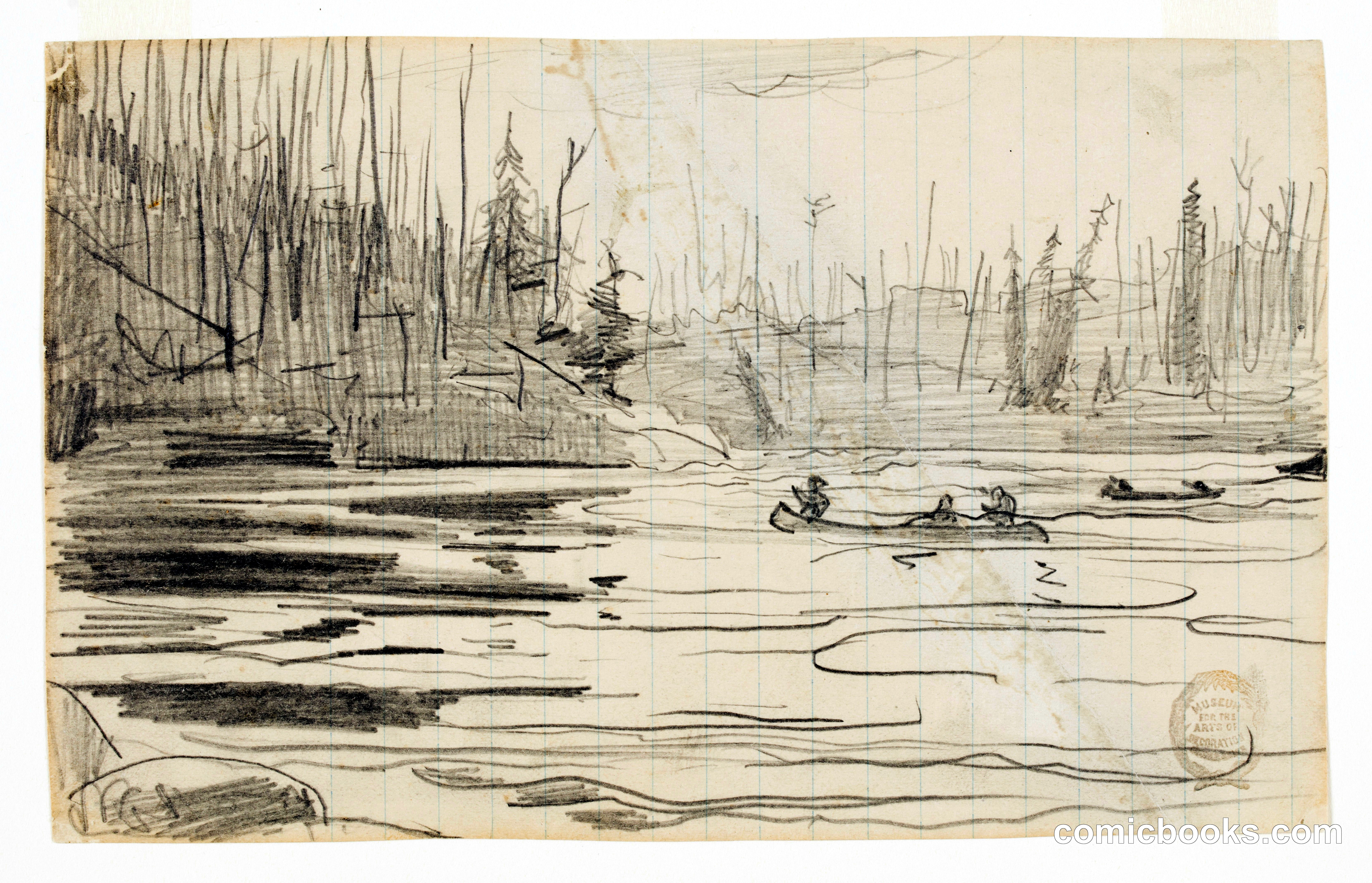 Canoes on a Lake