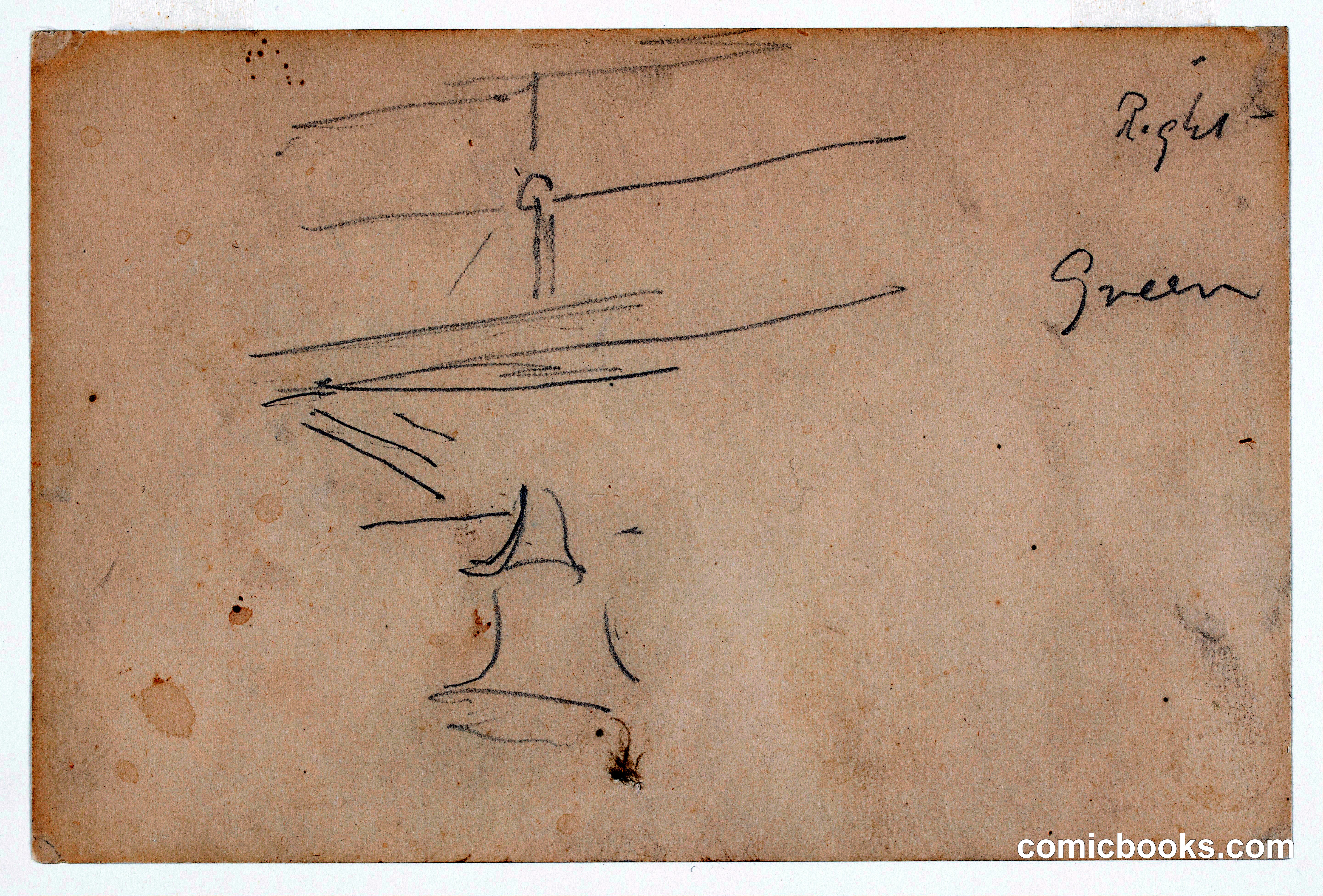 Sketch of a Boat Deck and a Ship's Bell