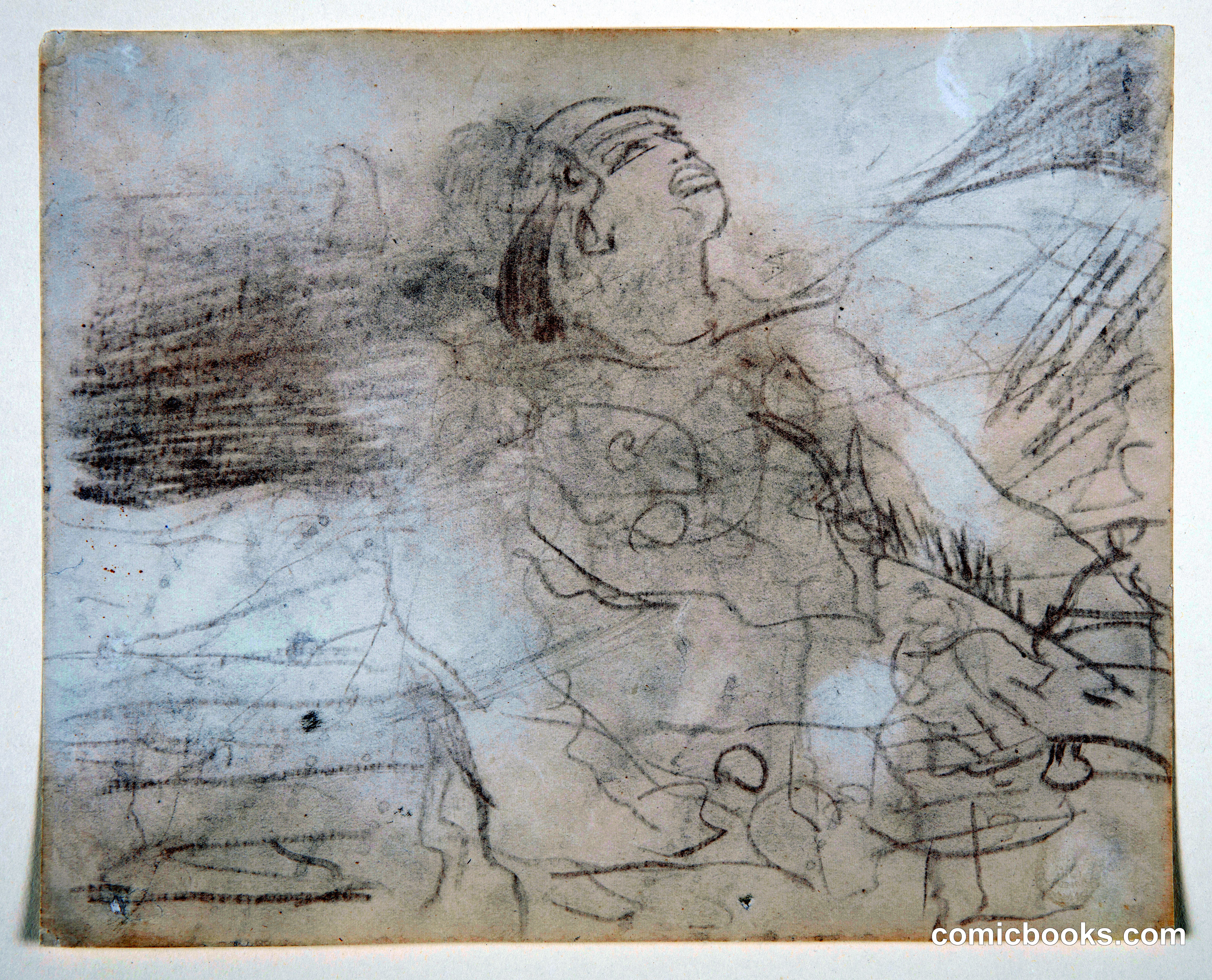 Man on a Deck Striking a Ship's Bell