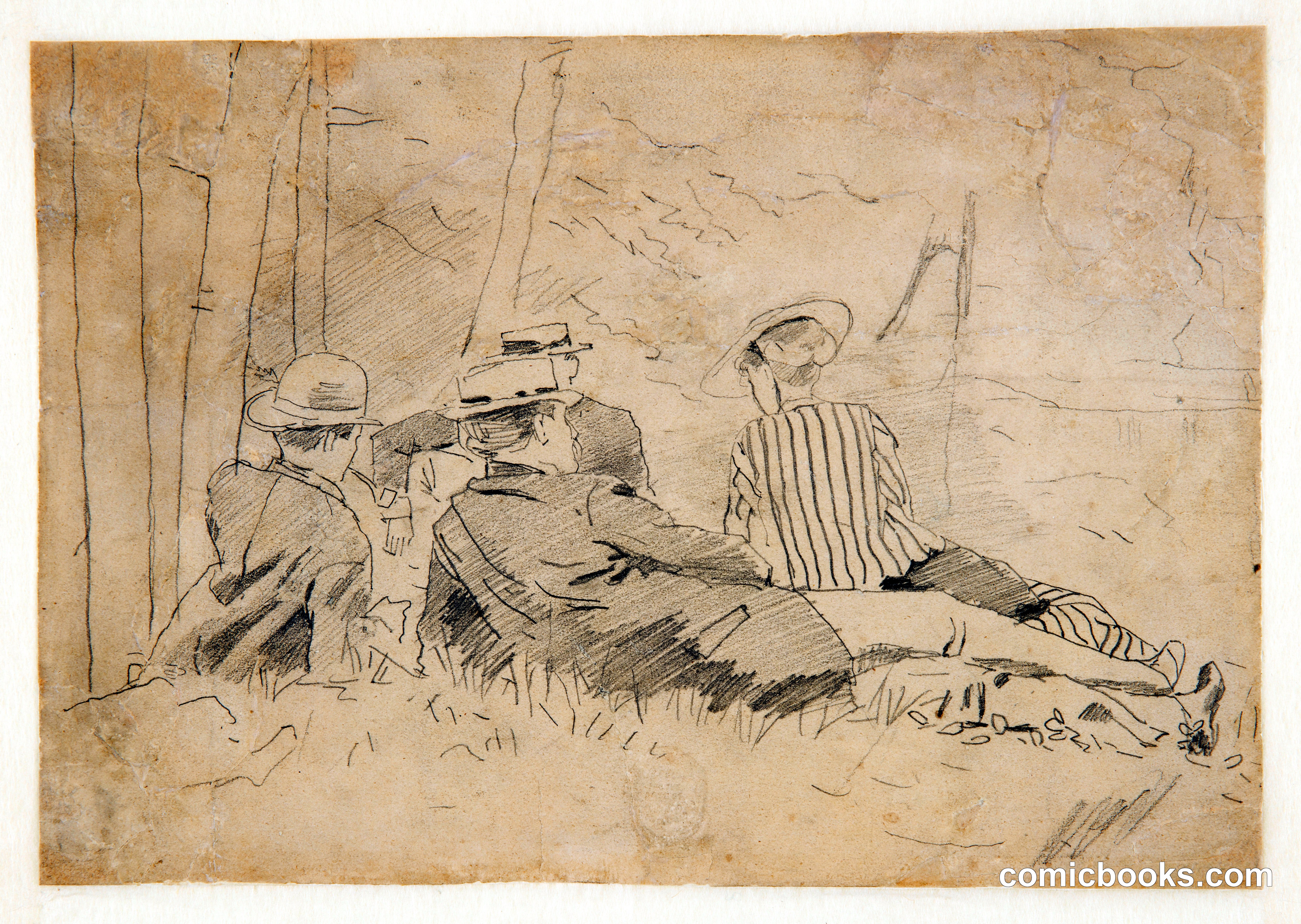 Study for 'The Fishing Party'