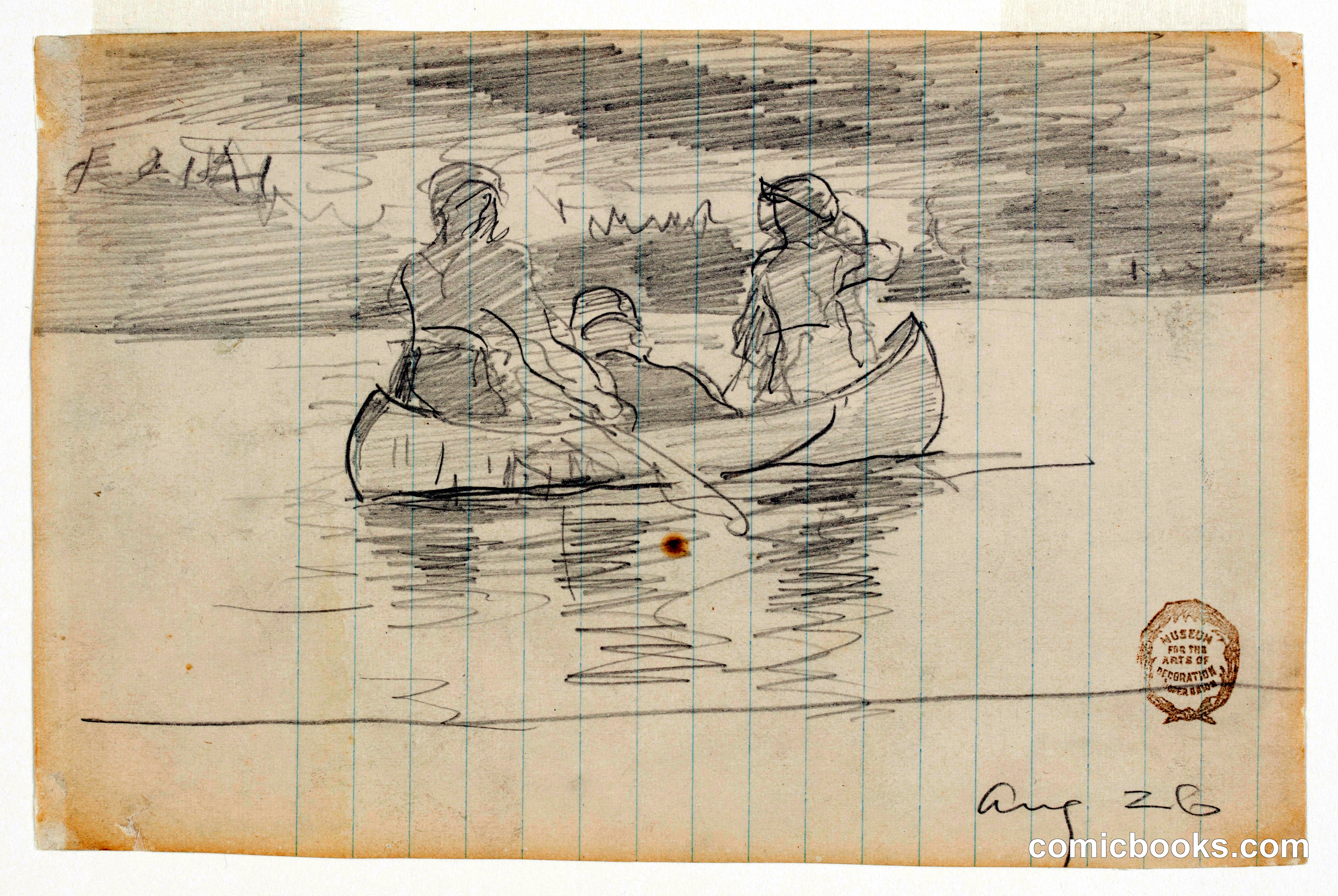 Three Men in a Canoe, Il Manigne, Quebec