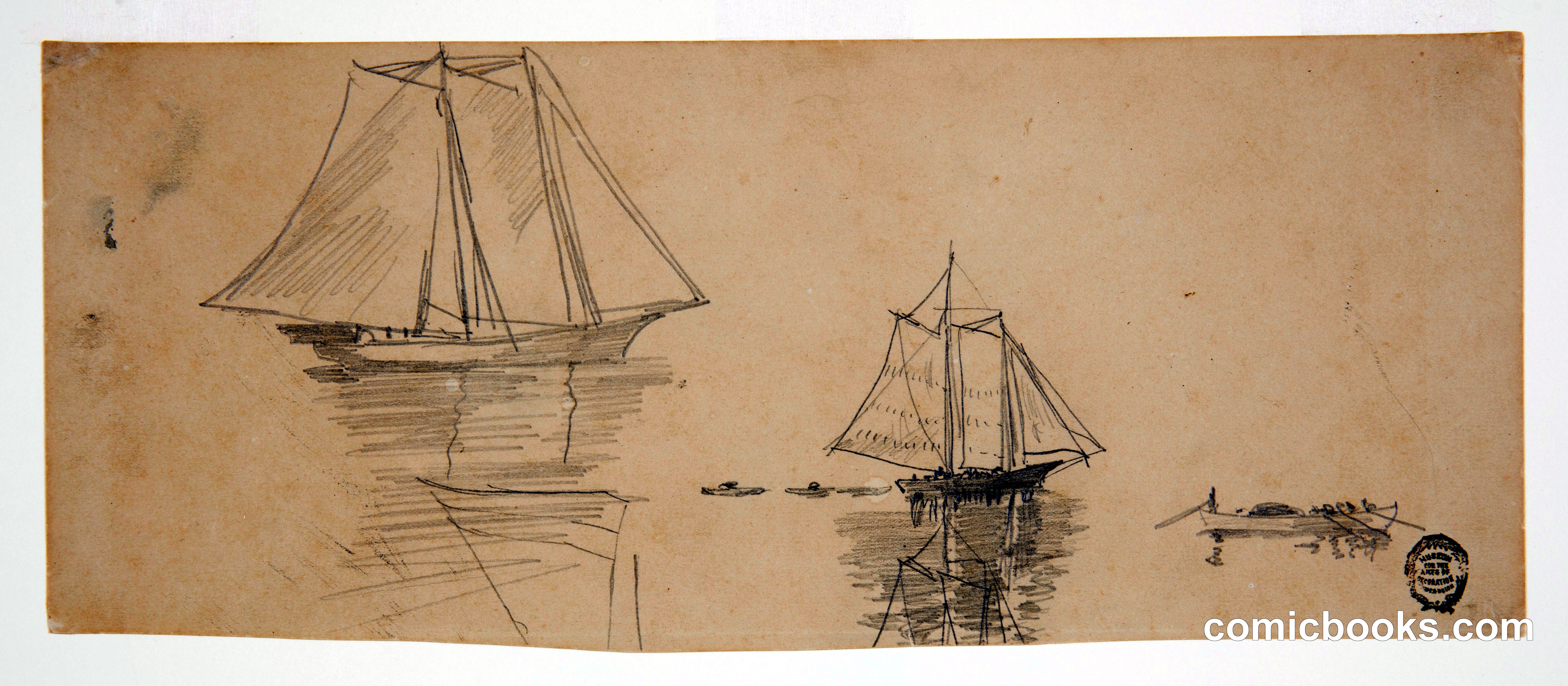 Two Schooners and Dories
