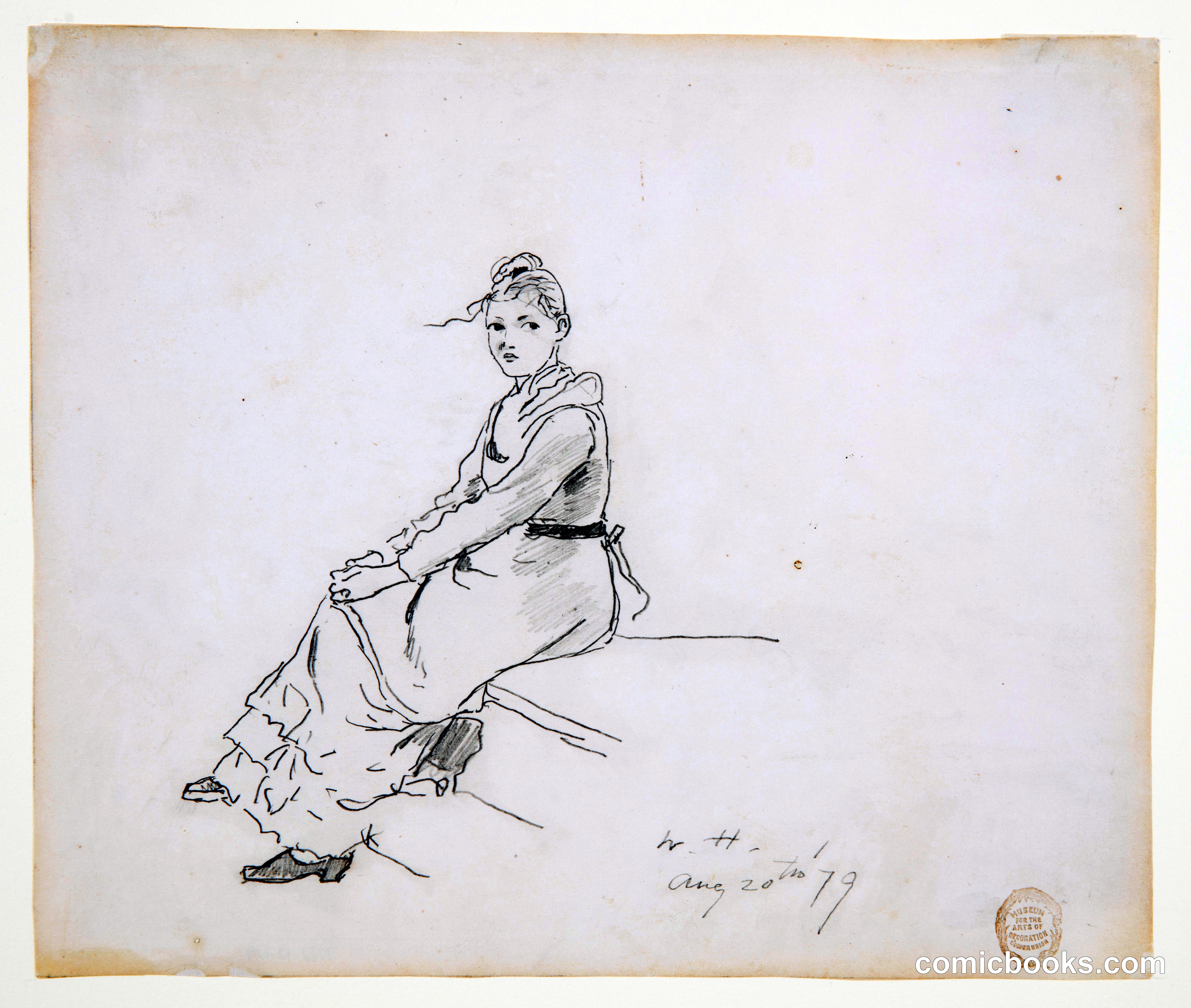 Girl Seated on a Step