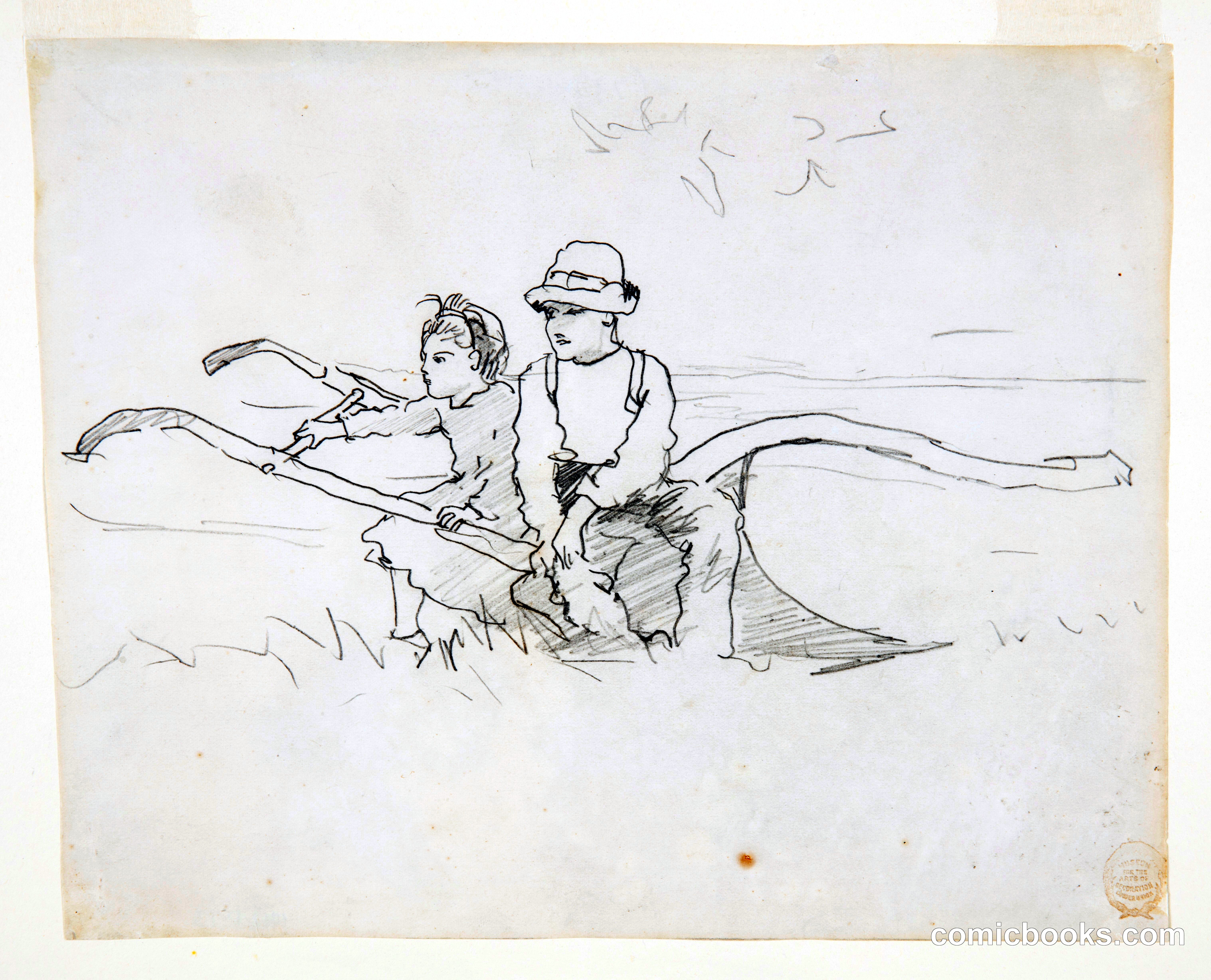 Boy and Girl on a Plow