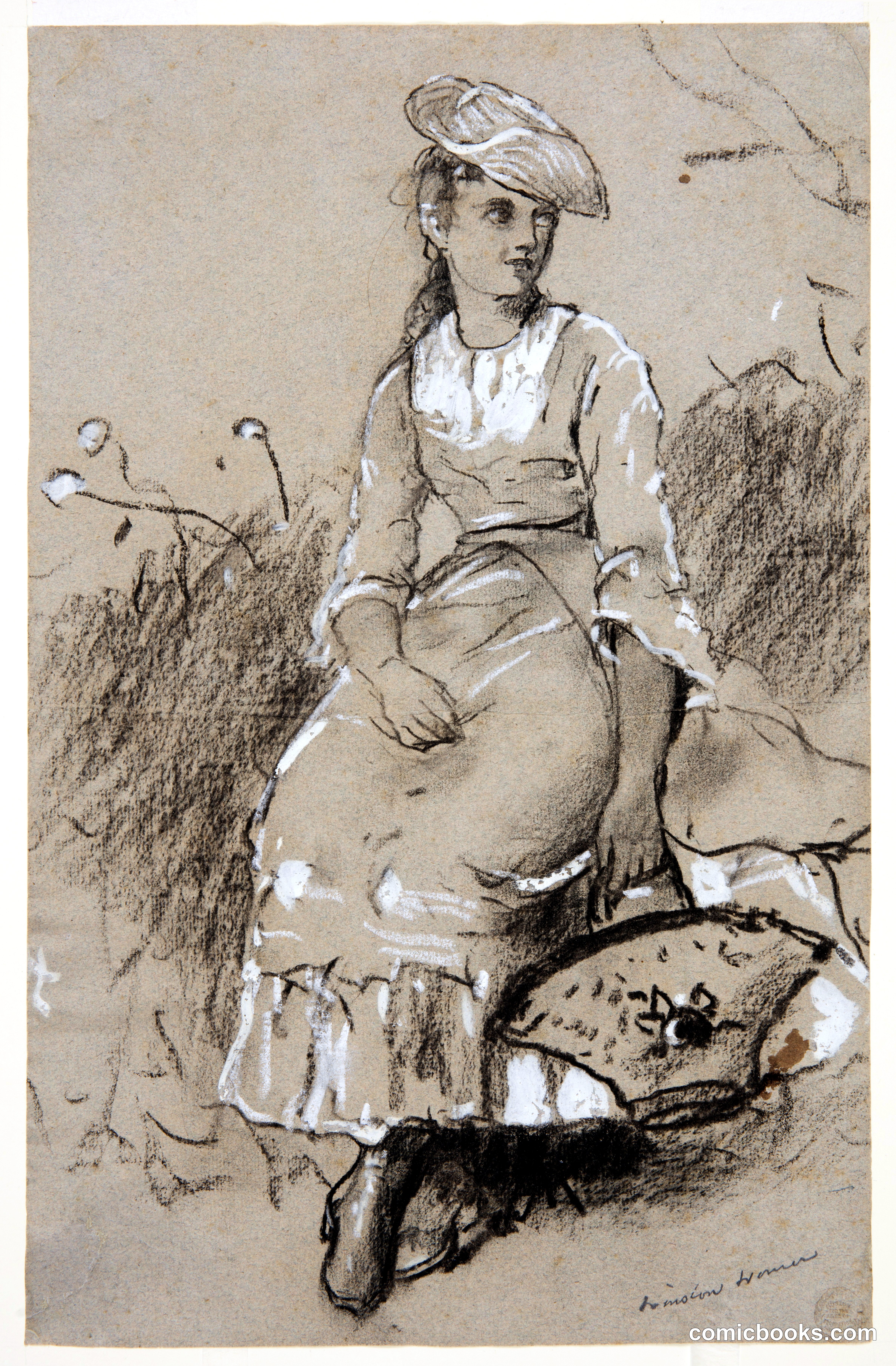 Seated Girl with a Basket