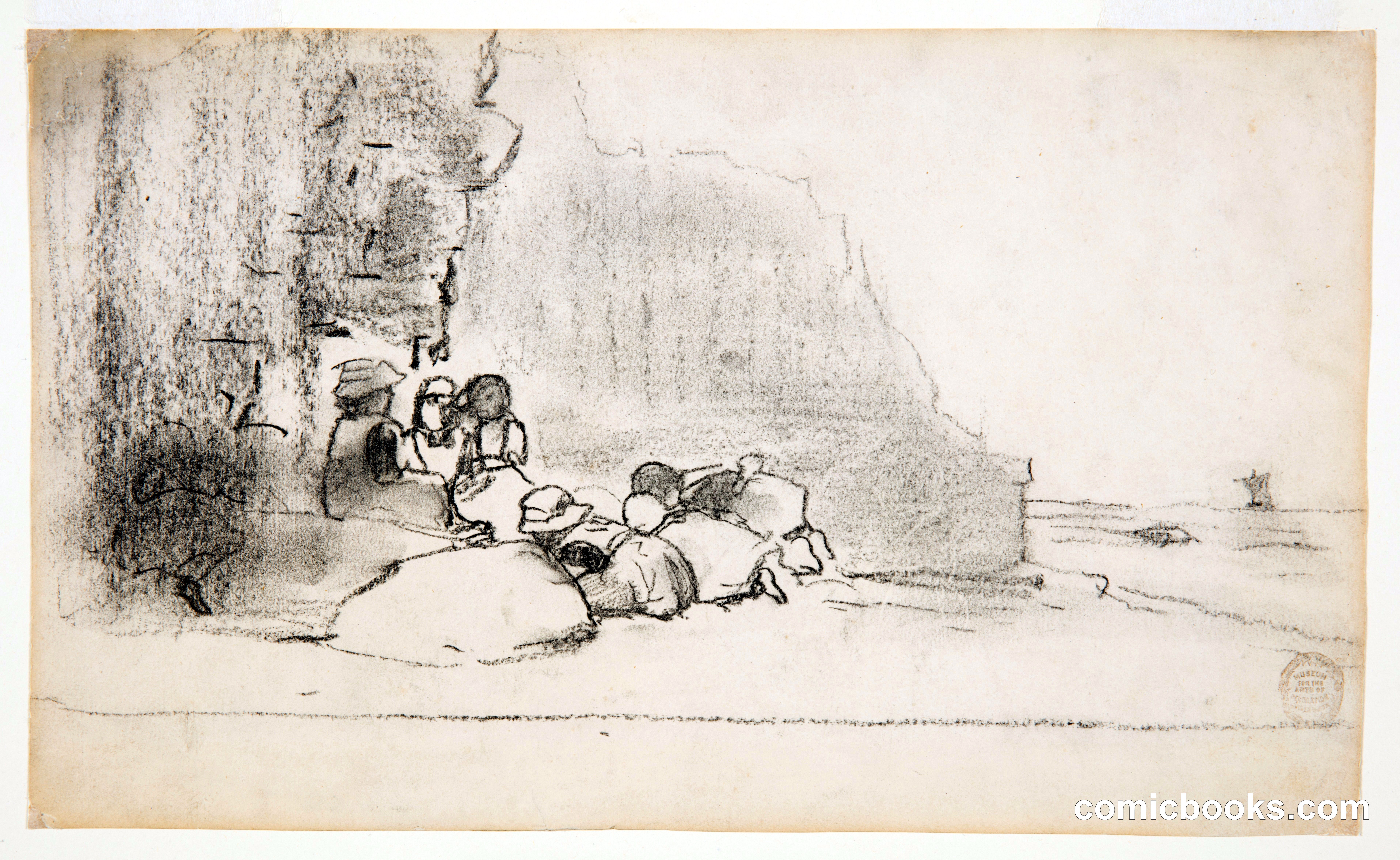 Children Playing at the Seaside, Cullercoats, England