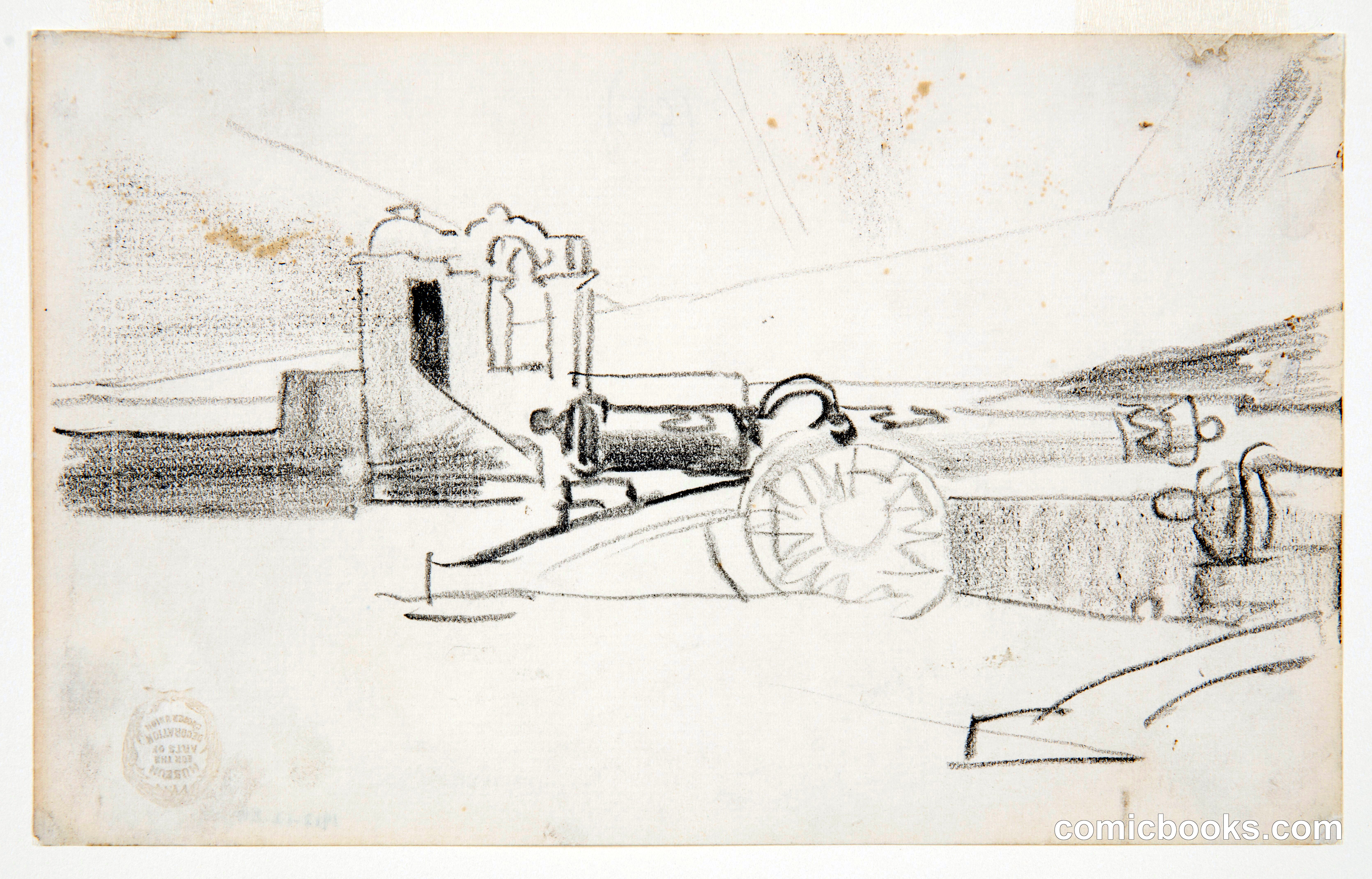 Study for 'Searchlight, Harbor Entrance, Santiago de Cuba'
