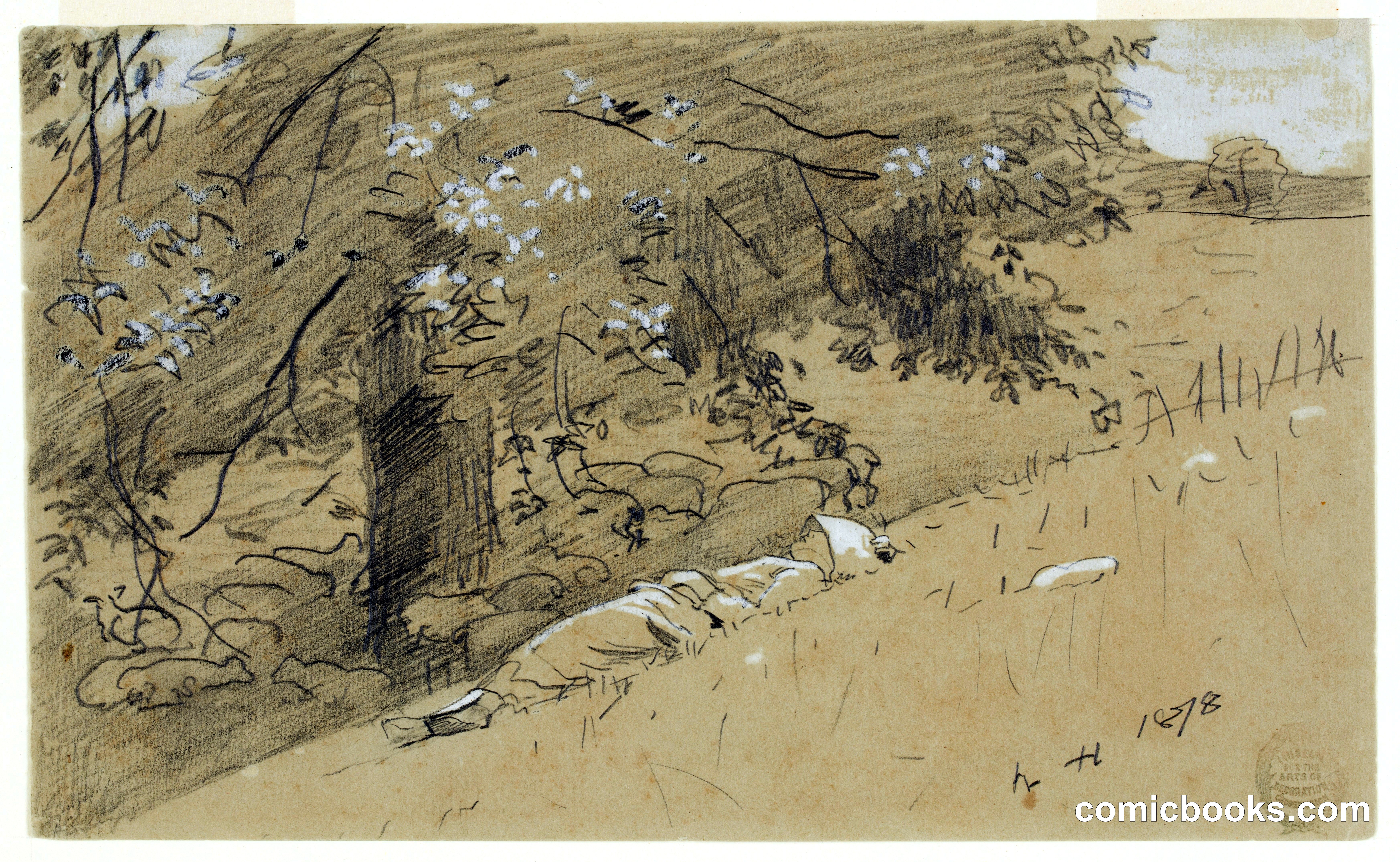 Shepherdess Resting Under a Tree