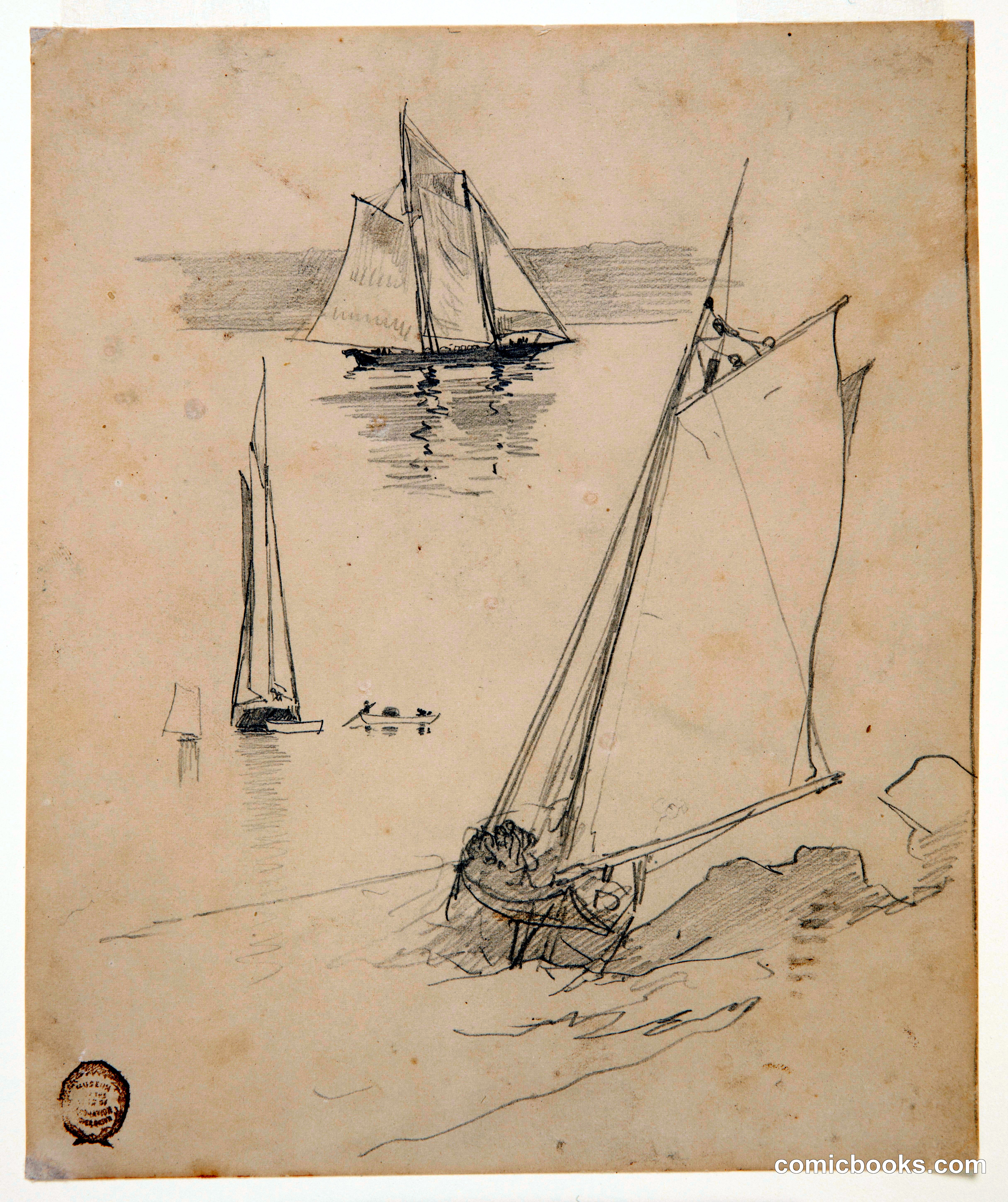 Three Sketches of Schooners