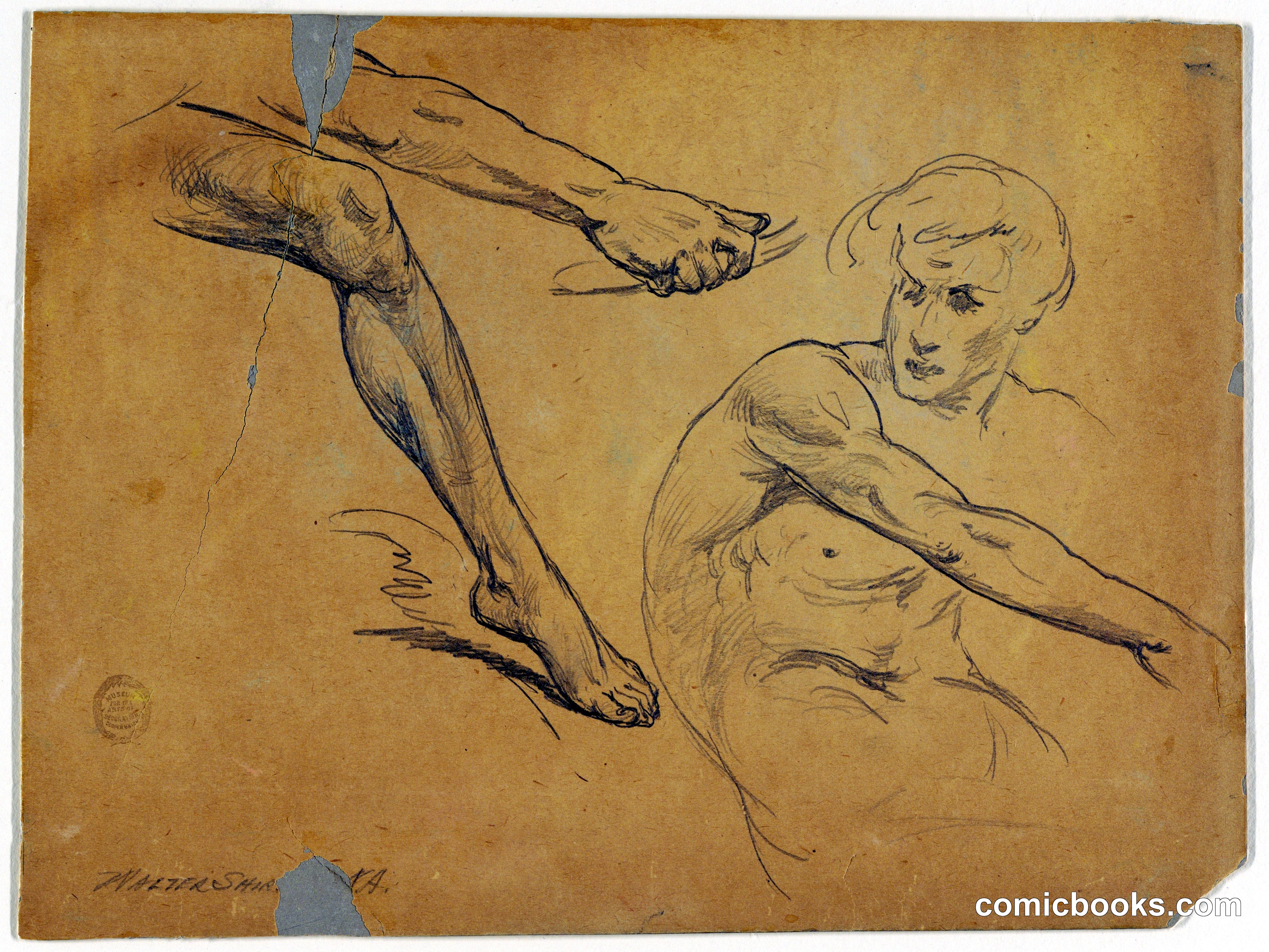 Studies of a Seated Nude