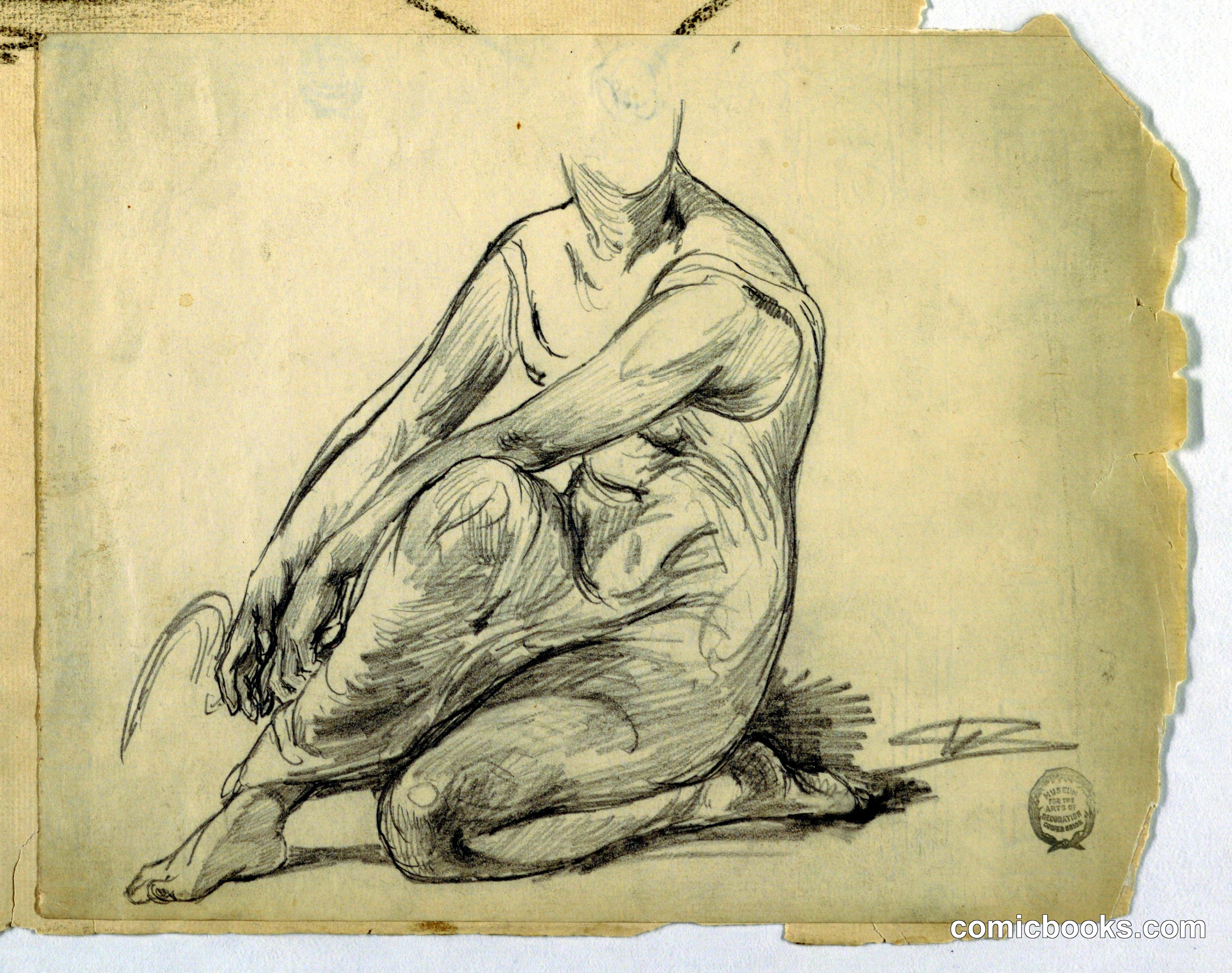 Study of a Kneeling Woman