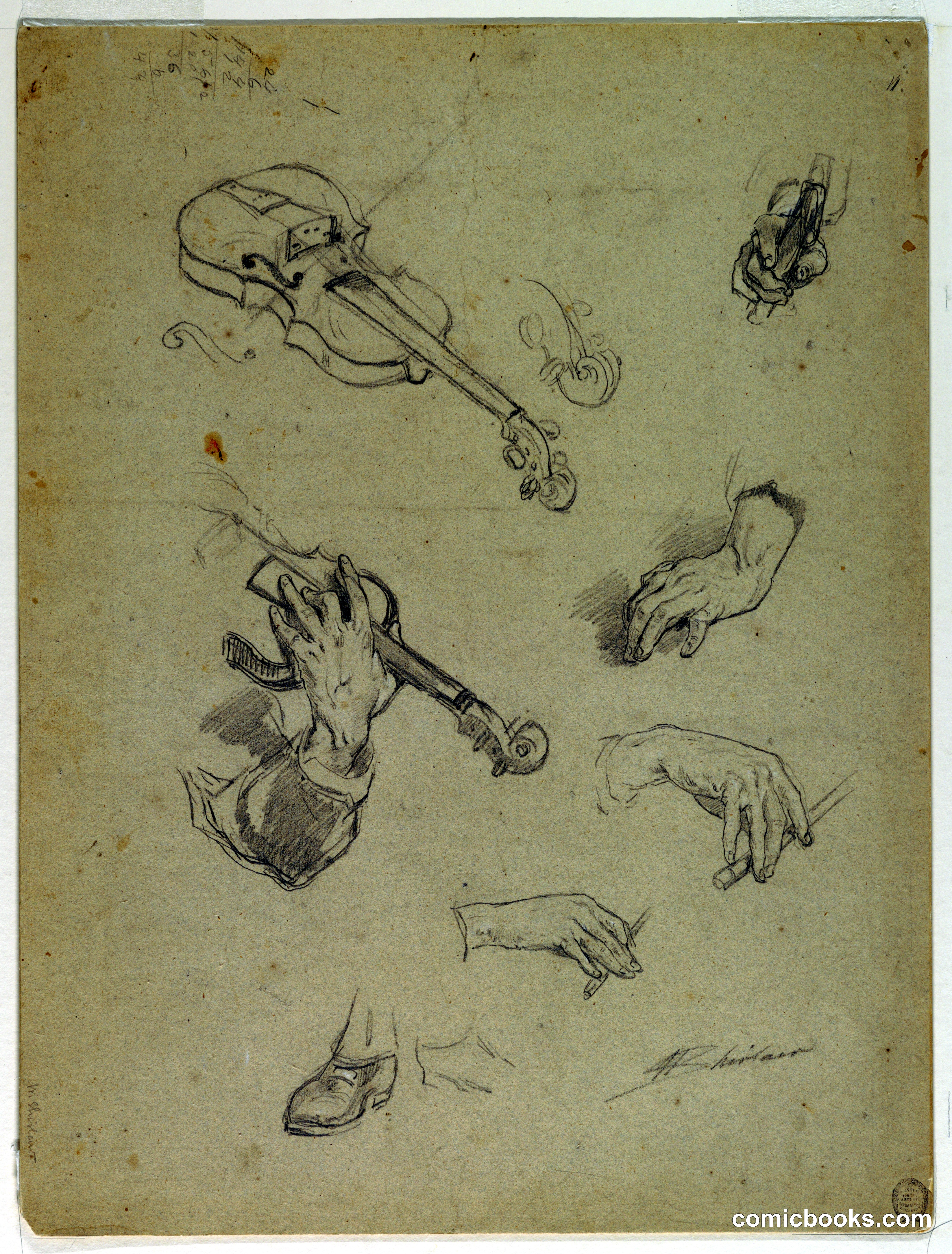 Study of Hands of a Violin Player